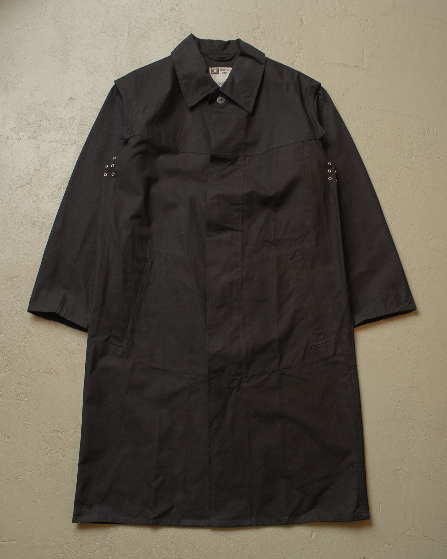 1982 Deadstock German Railway "Bundesbahn" Moleskin Work Coat black - L/XL