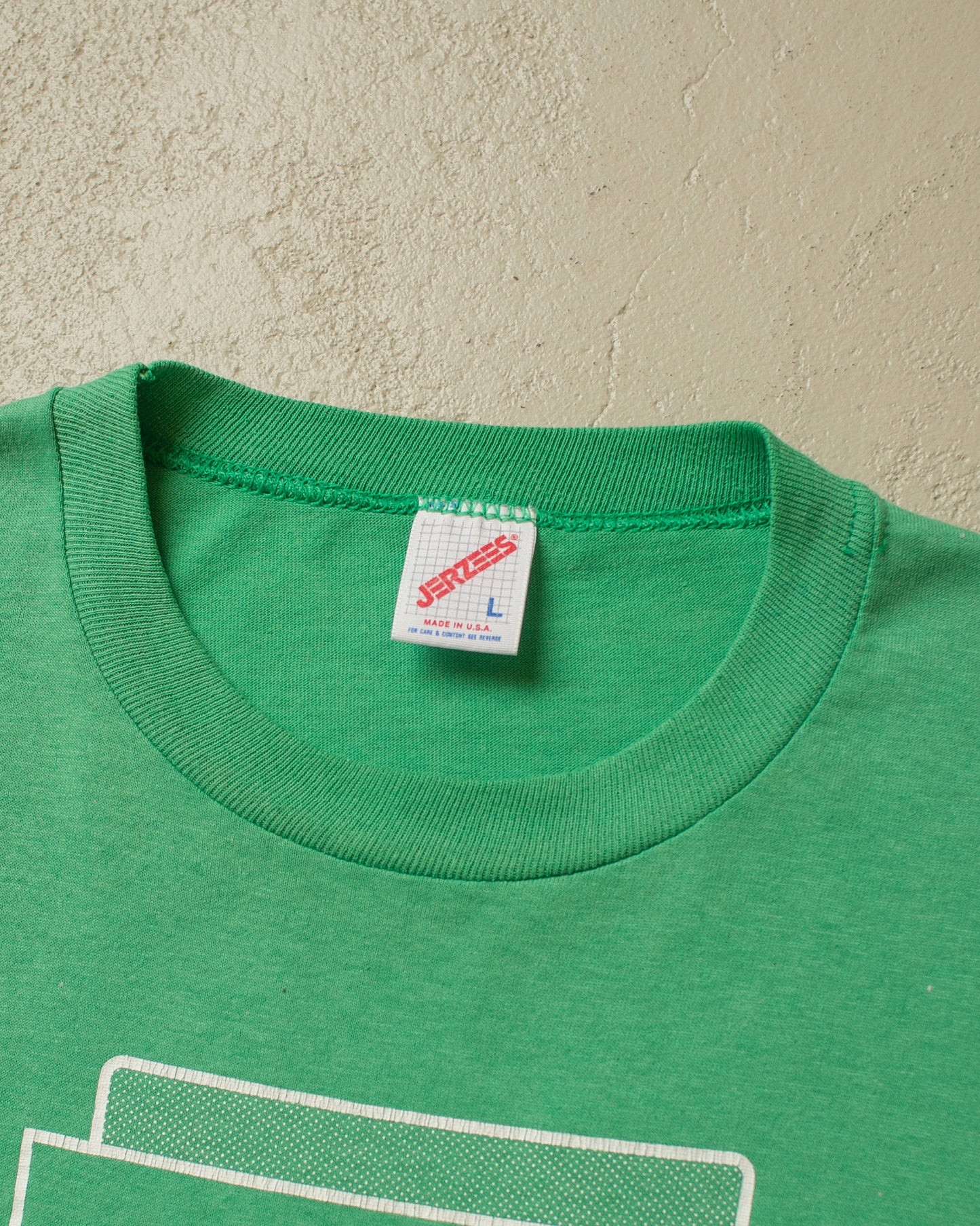 1980s distressed Evans Co. Run T-shirt green - L