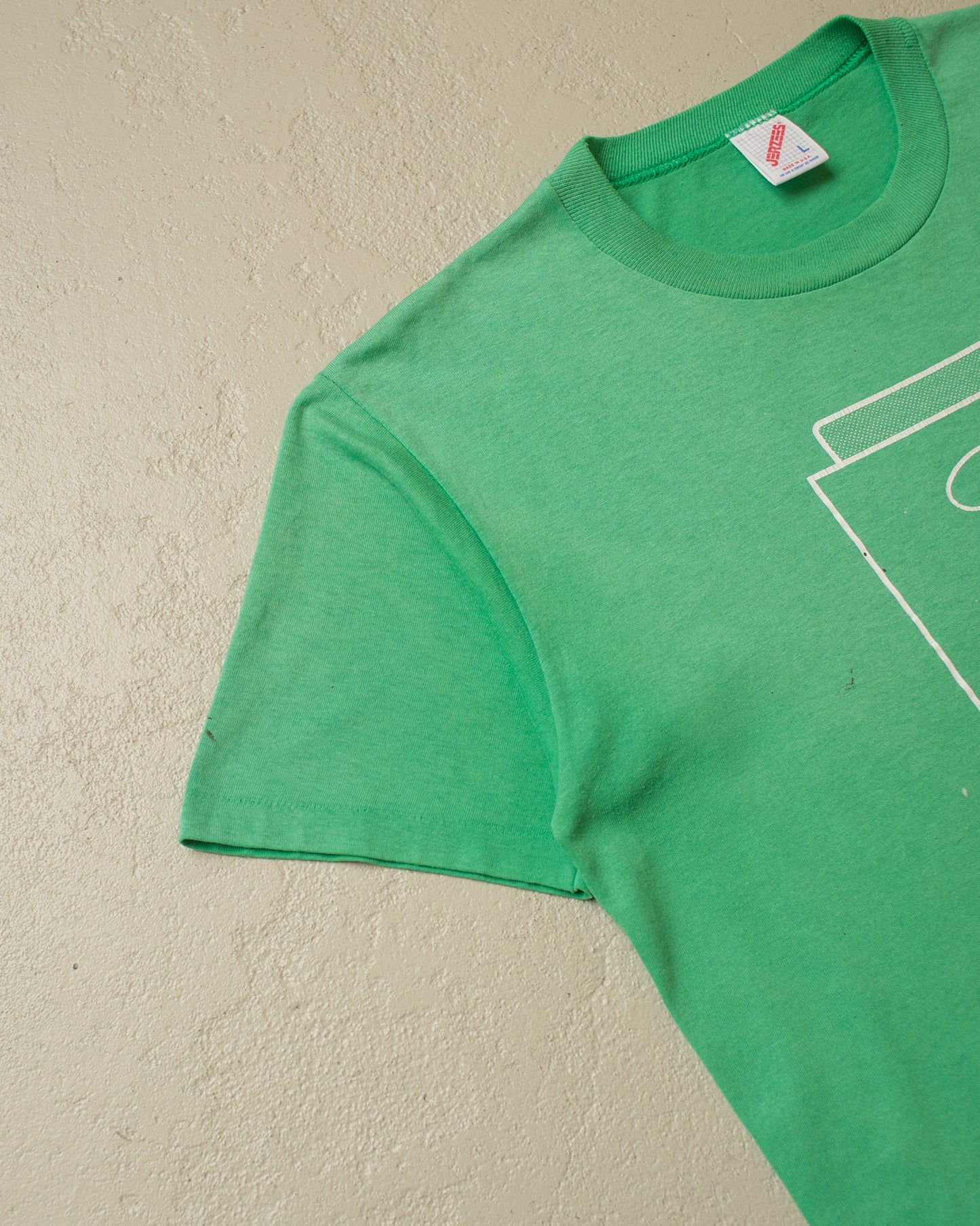 1980s distressed Evans Co. Run T-shirt green - L