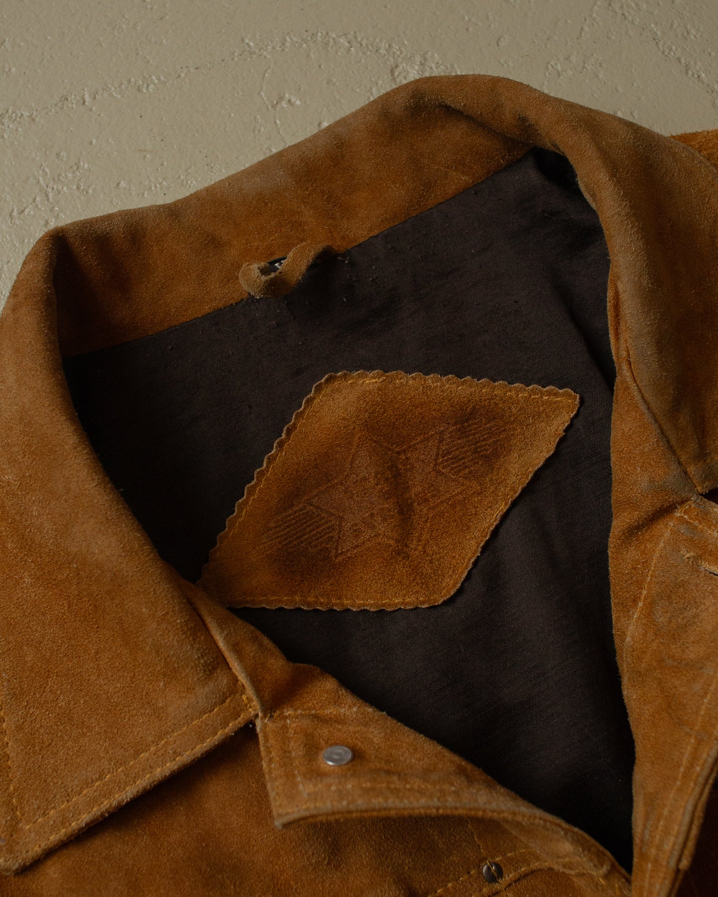 90s Stars & Stripes Suede Leather Jacket brown - XL/XXL