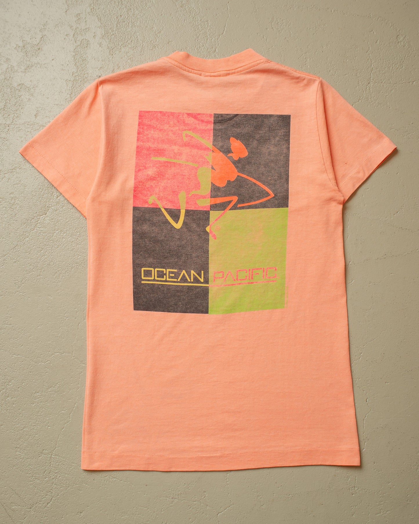 1990 Ocean Pacific Logo T-shirt pink - XS/S