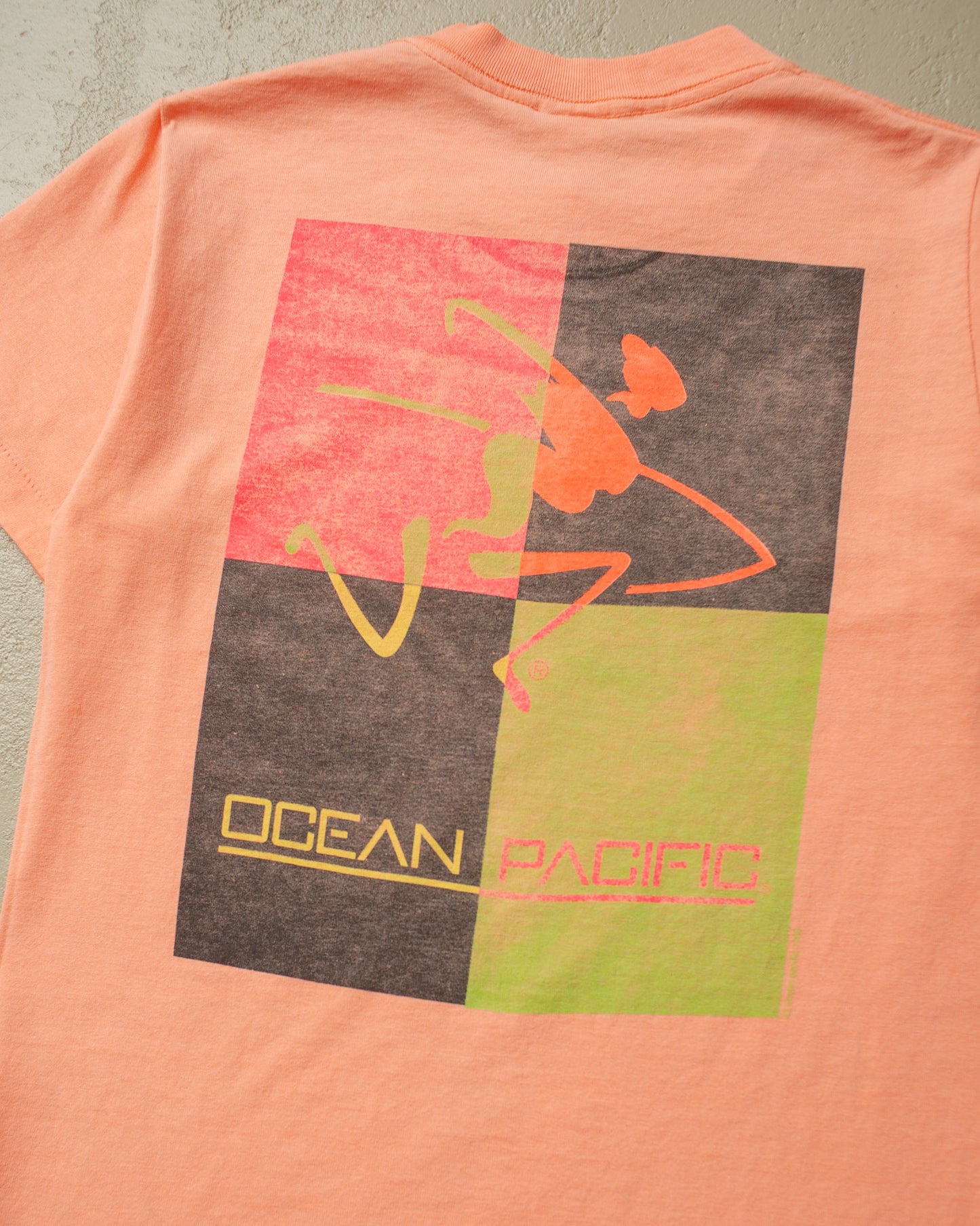 1990 Ocean Pacific Logo T-shirt pink - XS/S