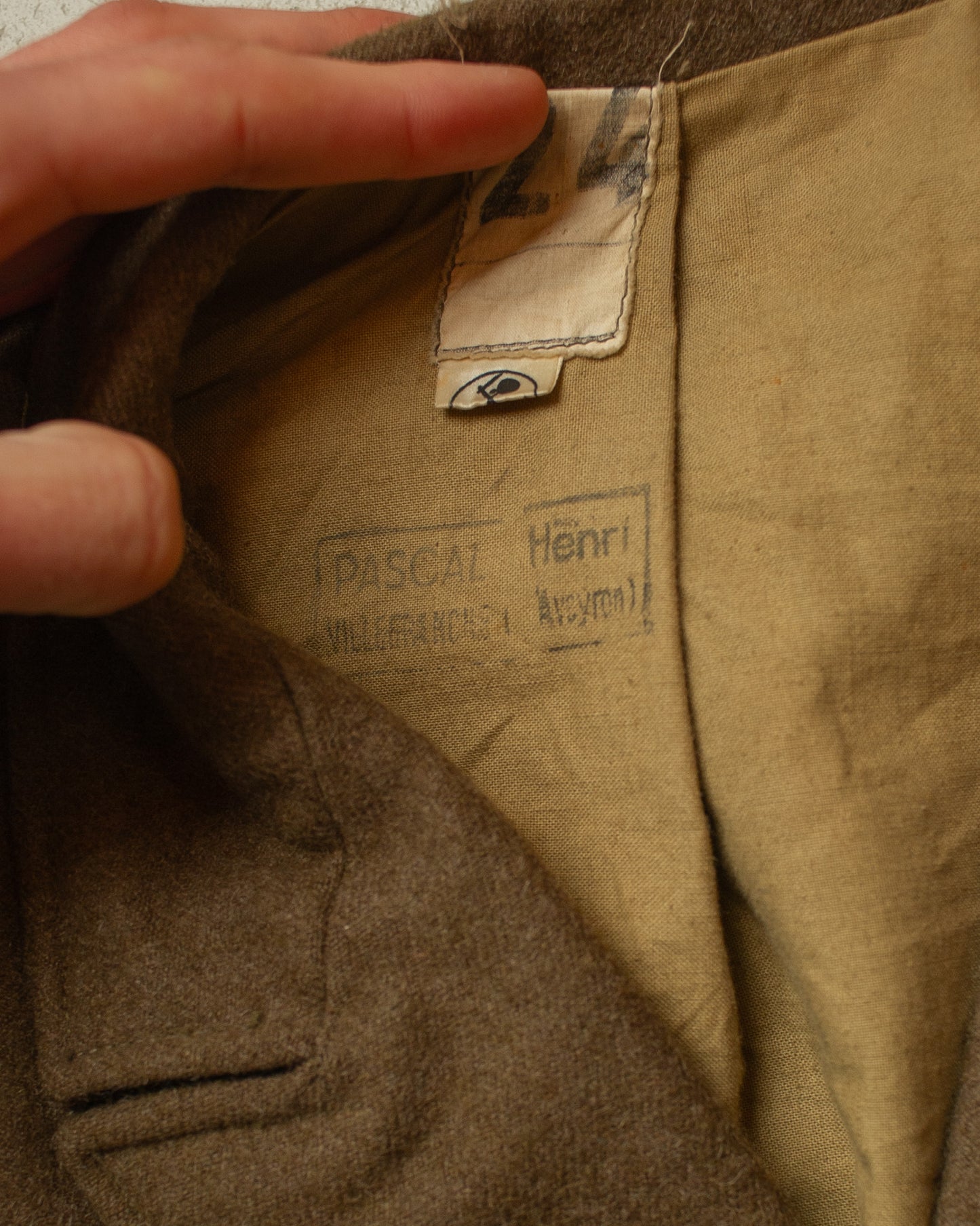 1950s French Army Wool Battledress Jacket brown - S/M