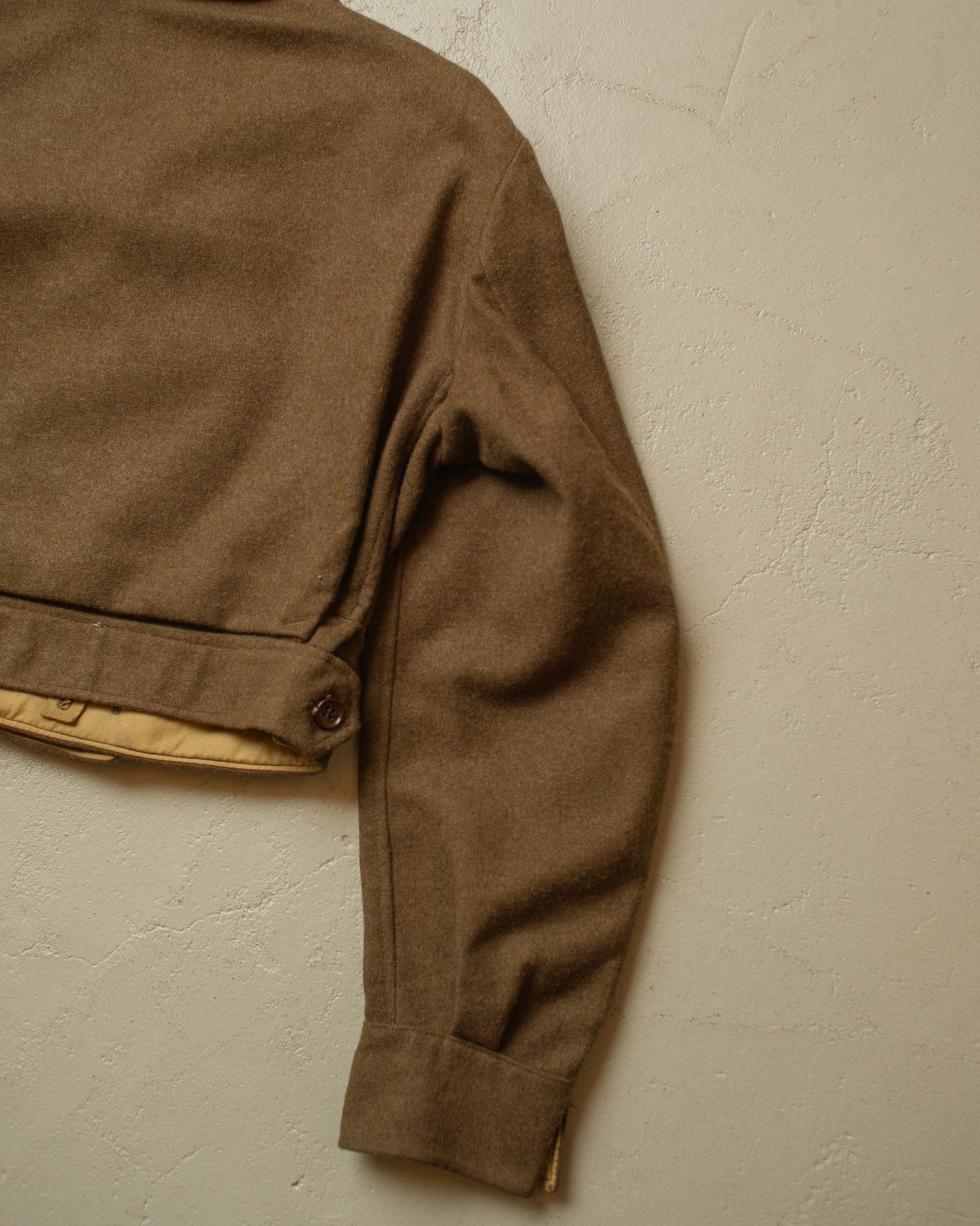 1950s French Army Wool Battledress Jacket brown - S/M
