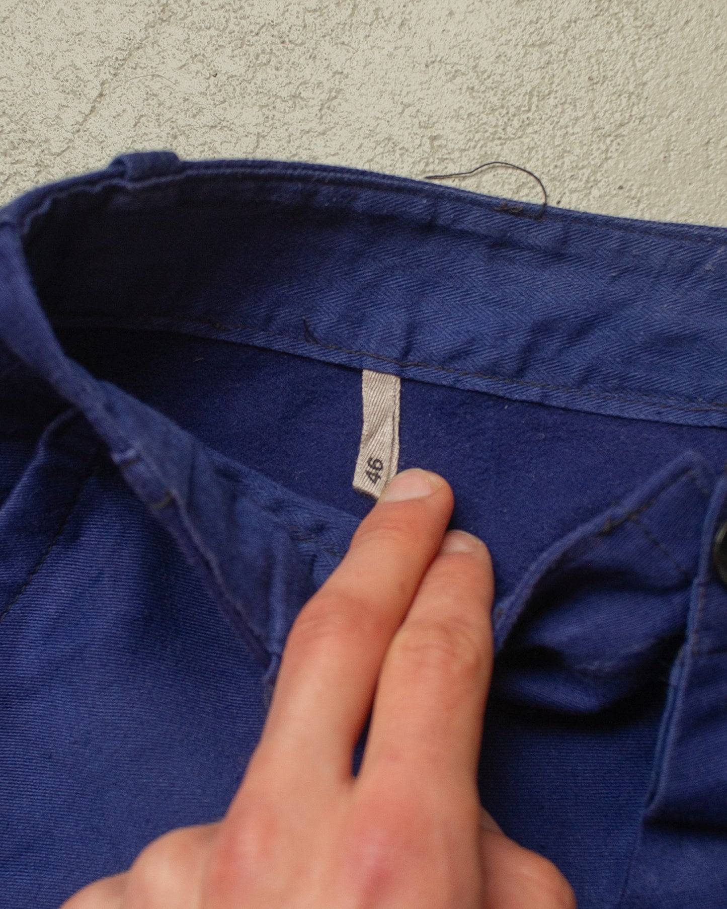 1950s/60s German Moleskin Work Pants navyblue - W32 L31