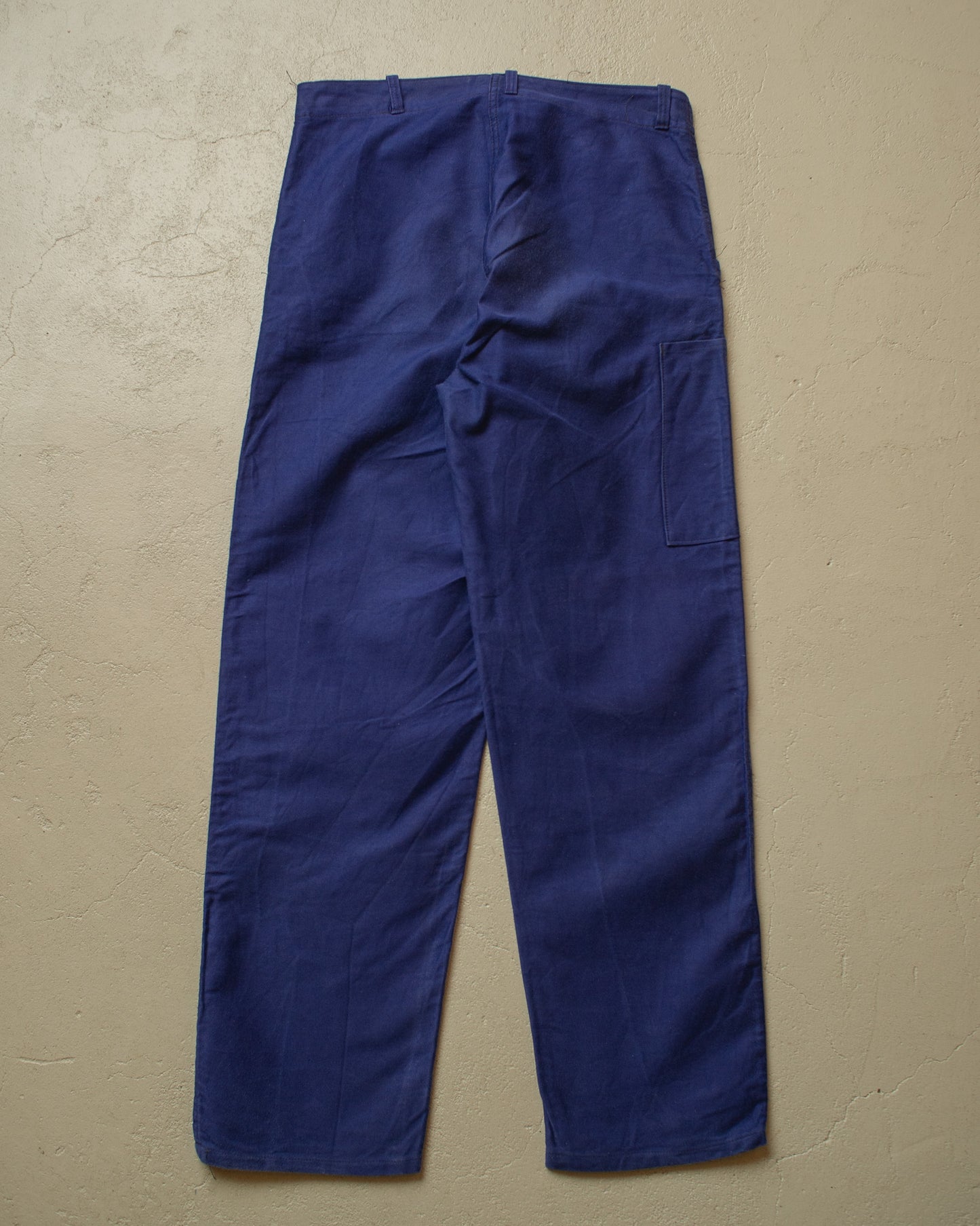 1950s/60s German Moleskin Work Pants navyblue - W32 L31