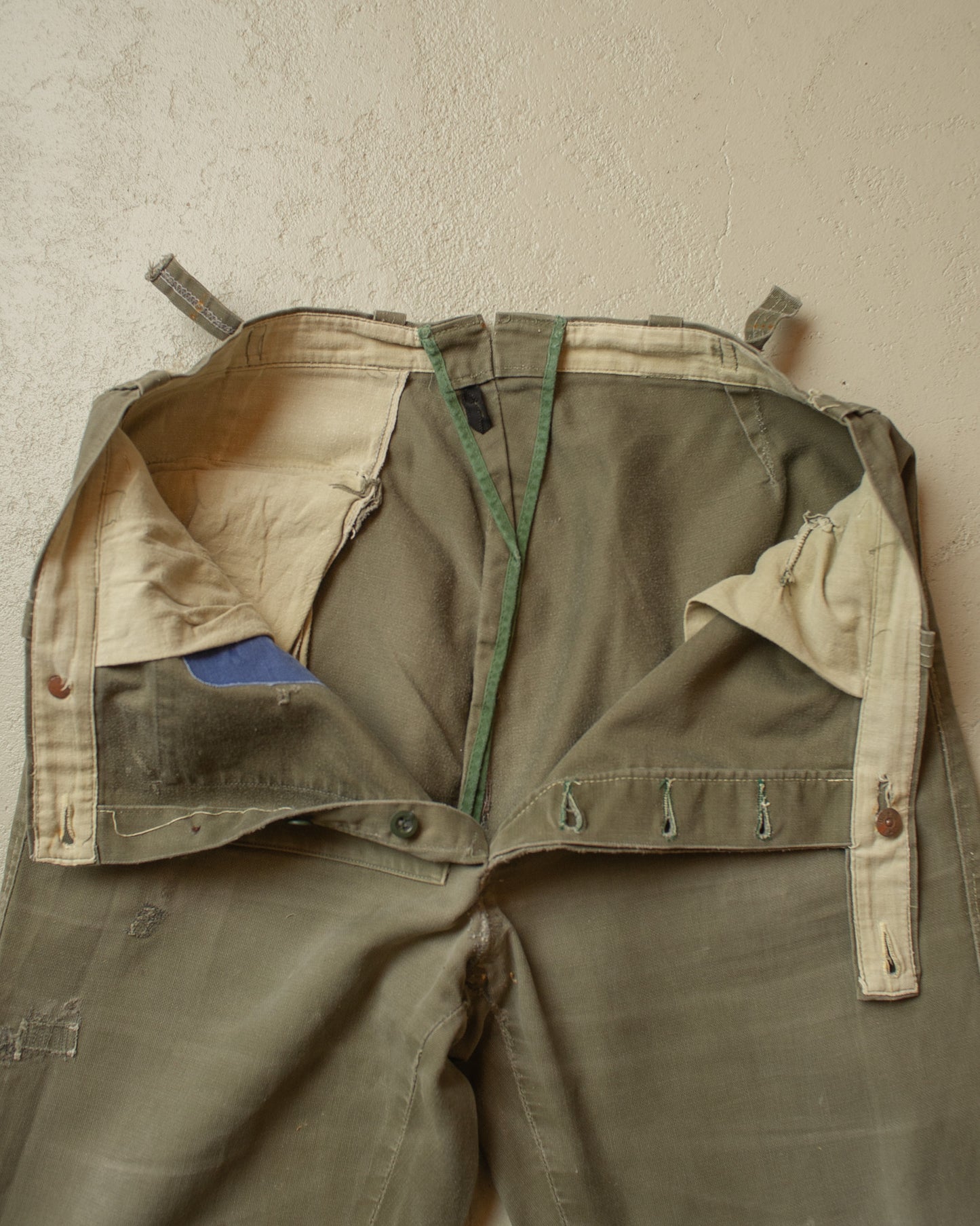 1950s/60s German repaired Work Pants khaki - W36 L30