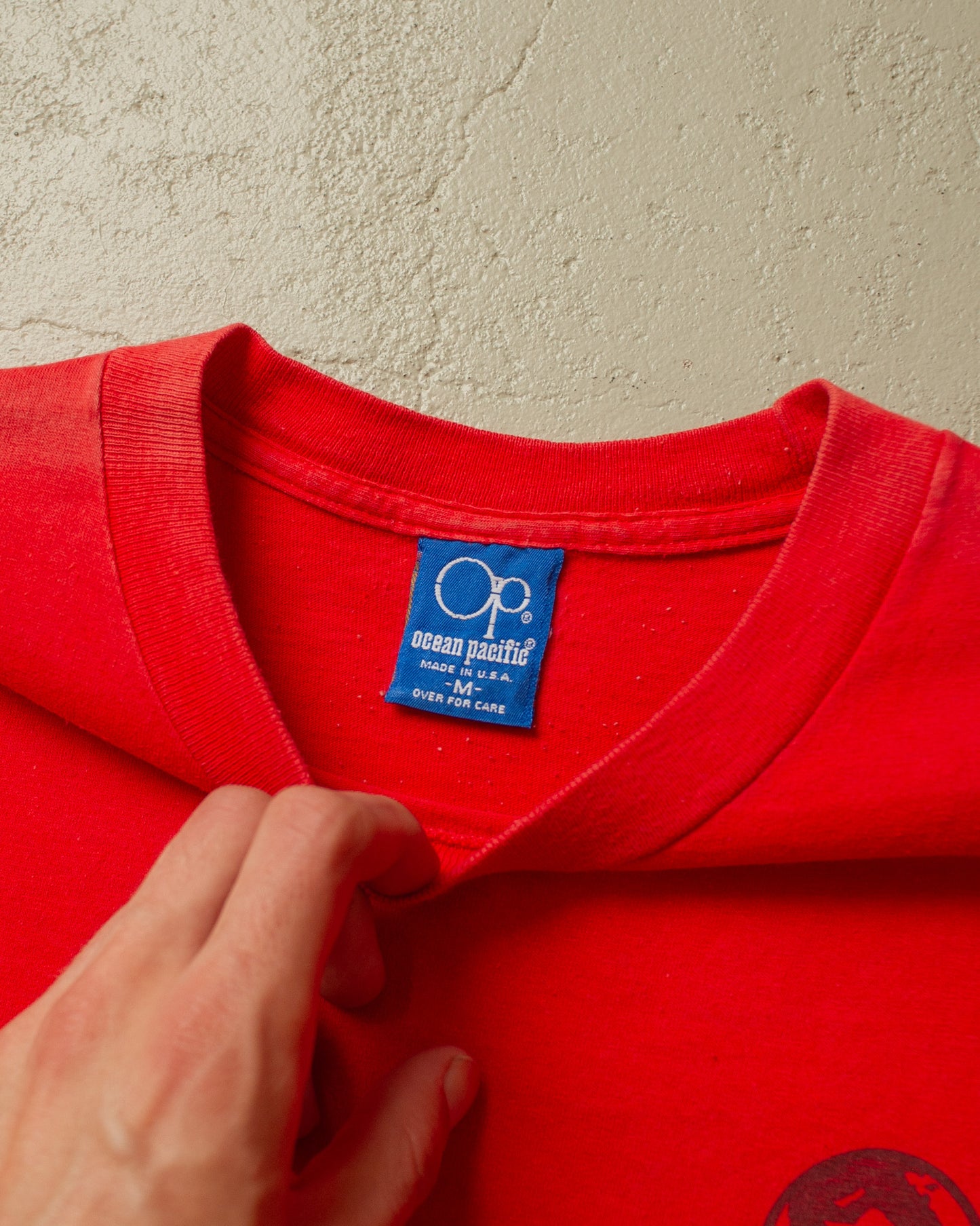 1987 Ocean Pacific Huntington Beach T-shirt red - S/M