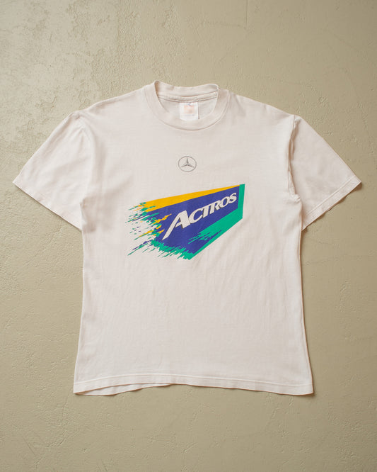 1990s Mercedes Actros T-shirt white - M