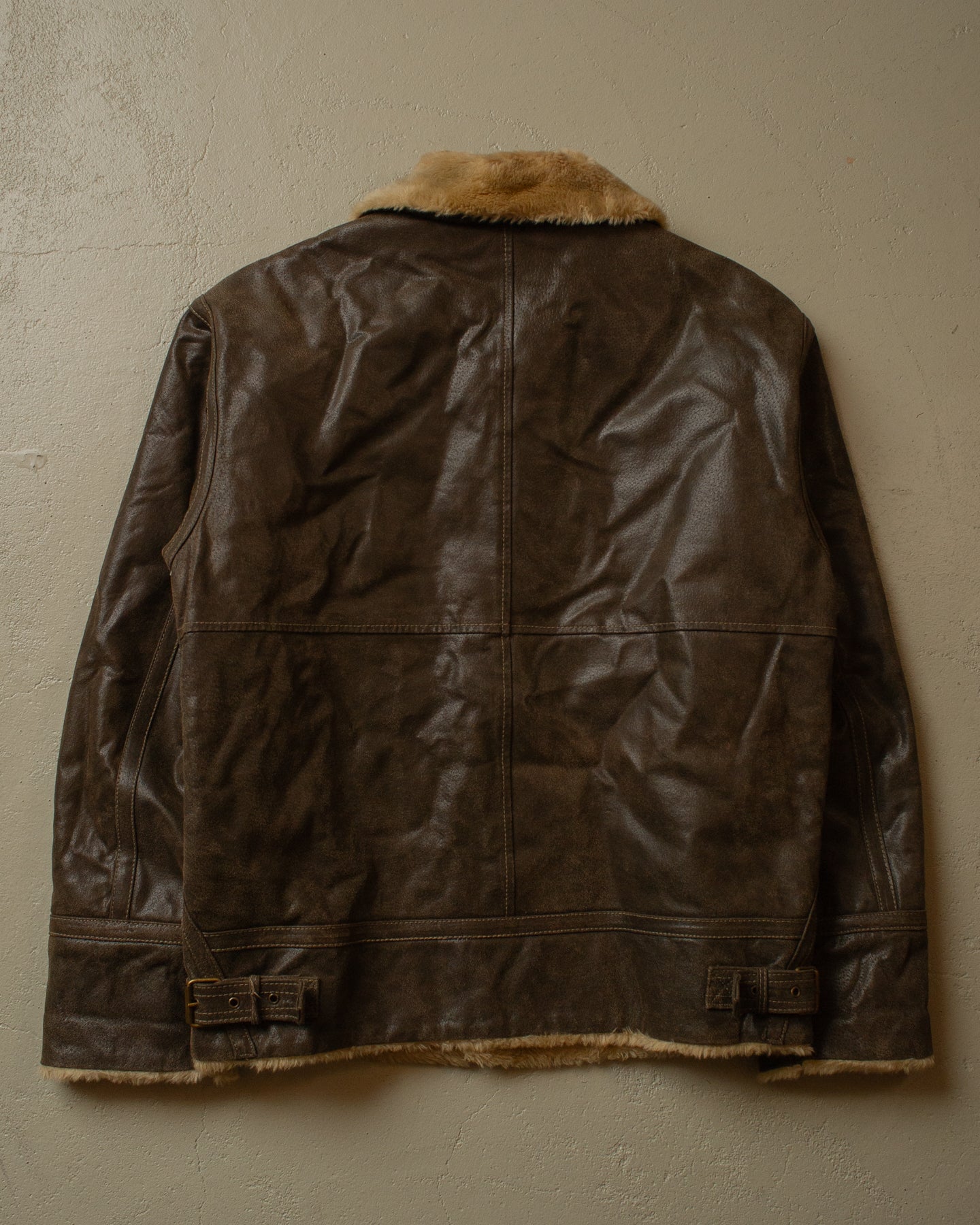 2000s LeFrog "Type B-3" Aviator Leather Jacket brown - M/L