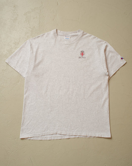1990s Champion Brown University T-shirt grey - XL/XXL