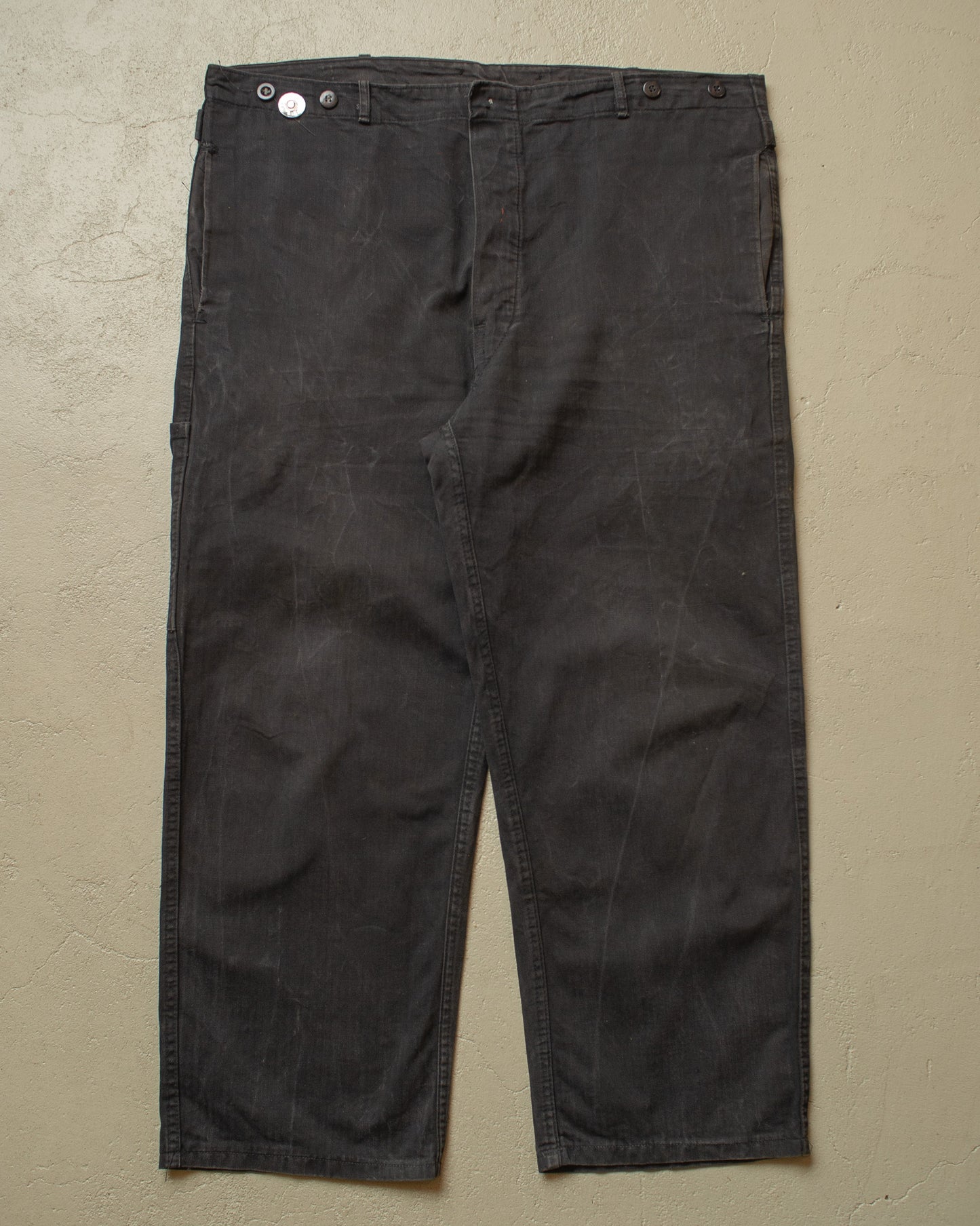 1982 German Railway "Bundesbahn" Work Pants black - W41 L26,5