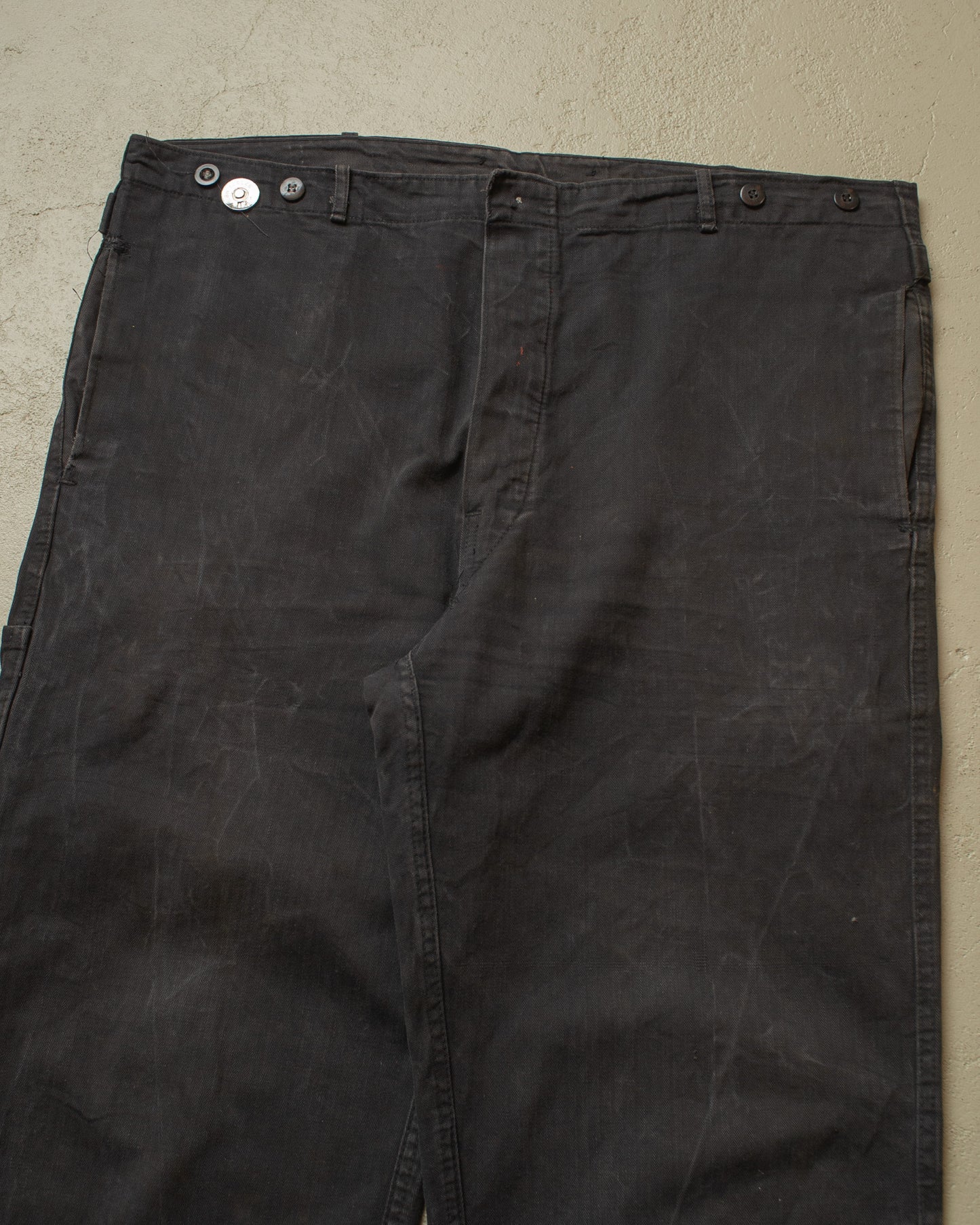 1982 German Railway "Bundesbahn" Work Pants black - W41 L26,5