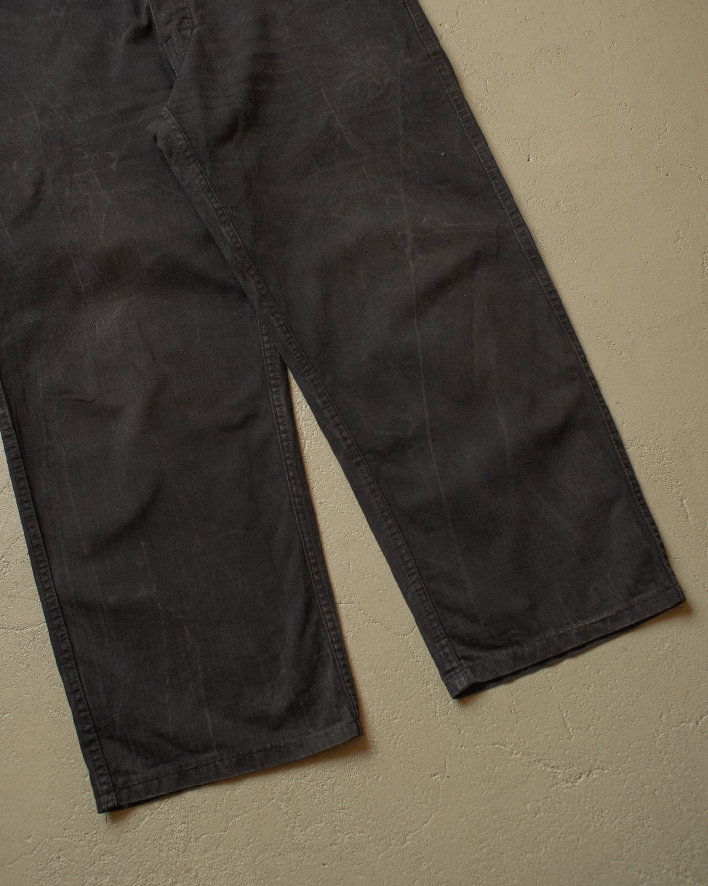 1982 German Railway "Bundesbahn" Work Pants black - W41 L26,5