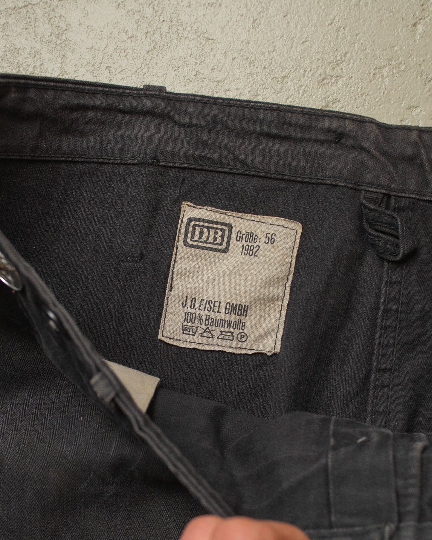 1982 German Railway "Bundesbahn" Work Pants black - W41 L26,5