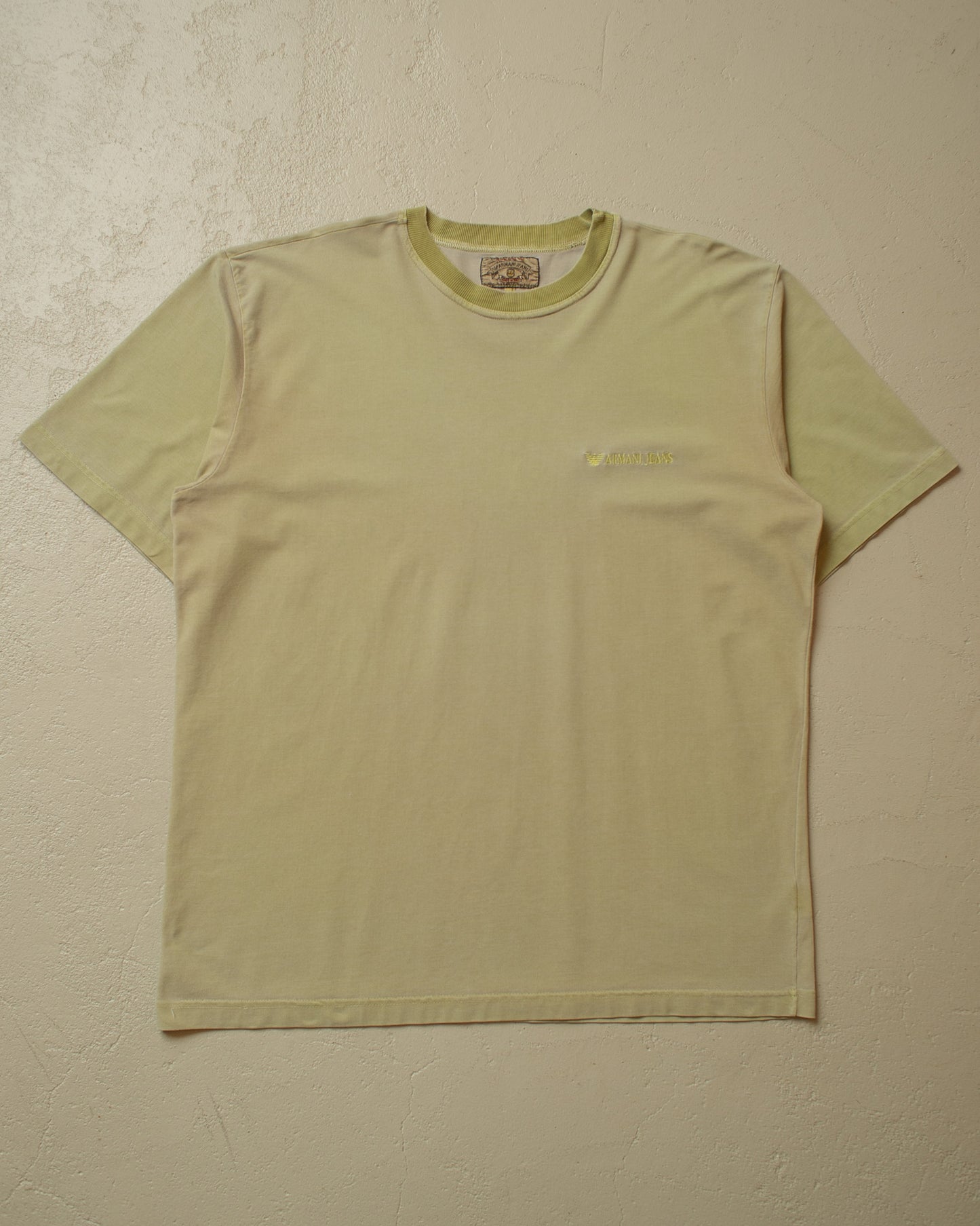1990s Faded Armani Jeans T-shirt khaki - XL/XXL