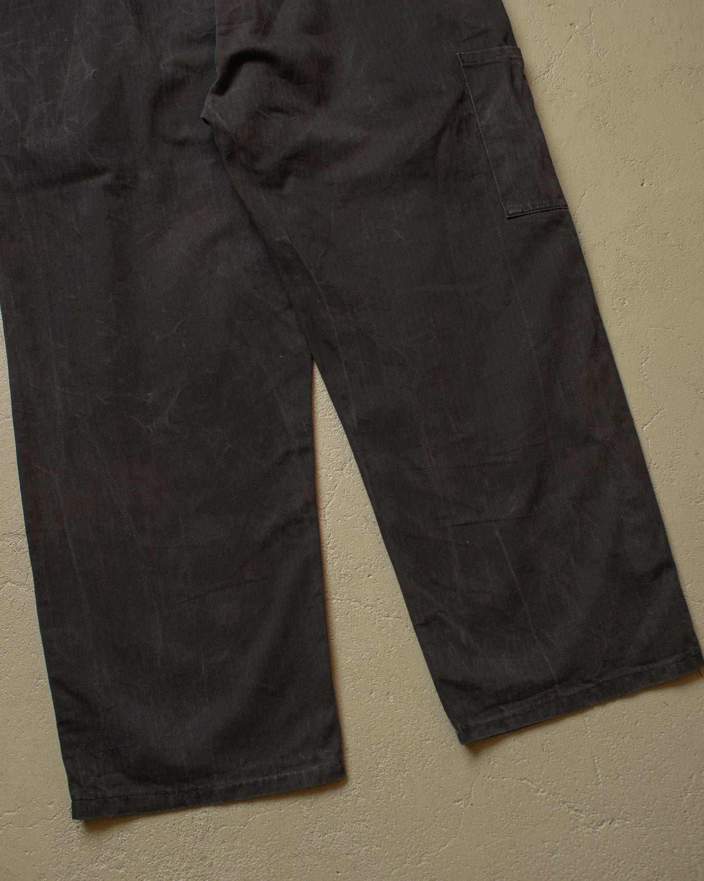 1982 German Railway "Bundesbahn" Work Pants black - W41 L26,5