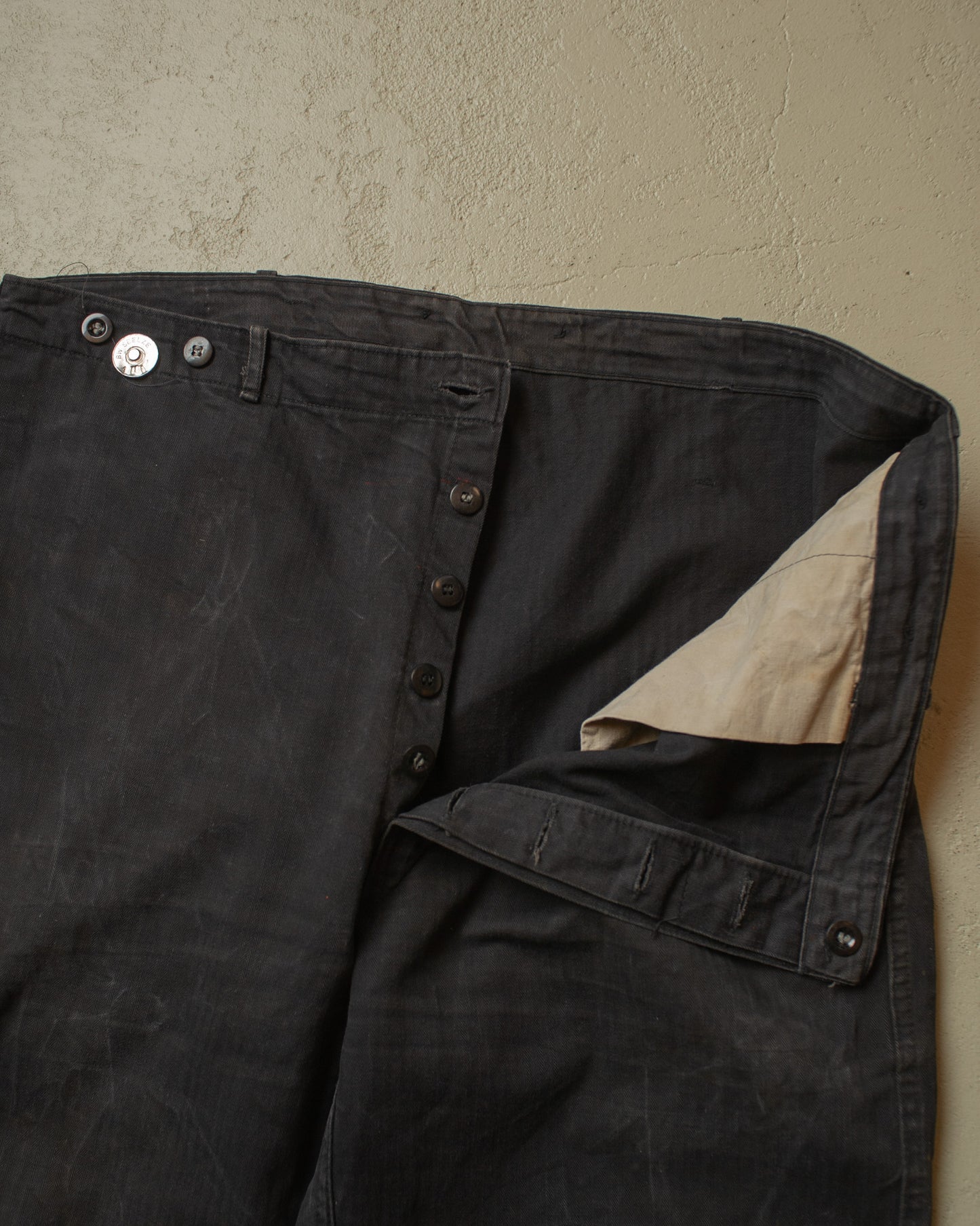 1982 German Railway "Bundesbahn" Work Pants black - W41 L26,5