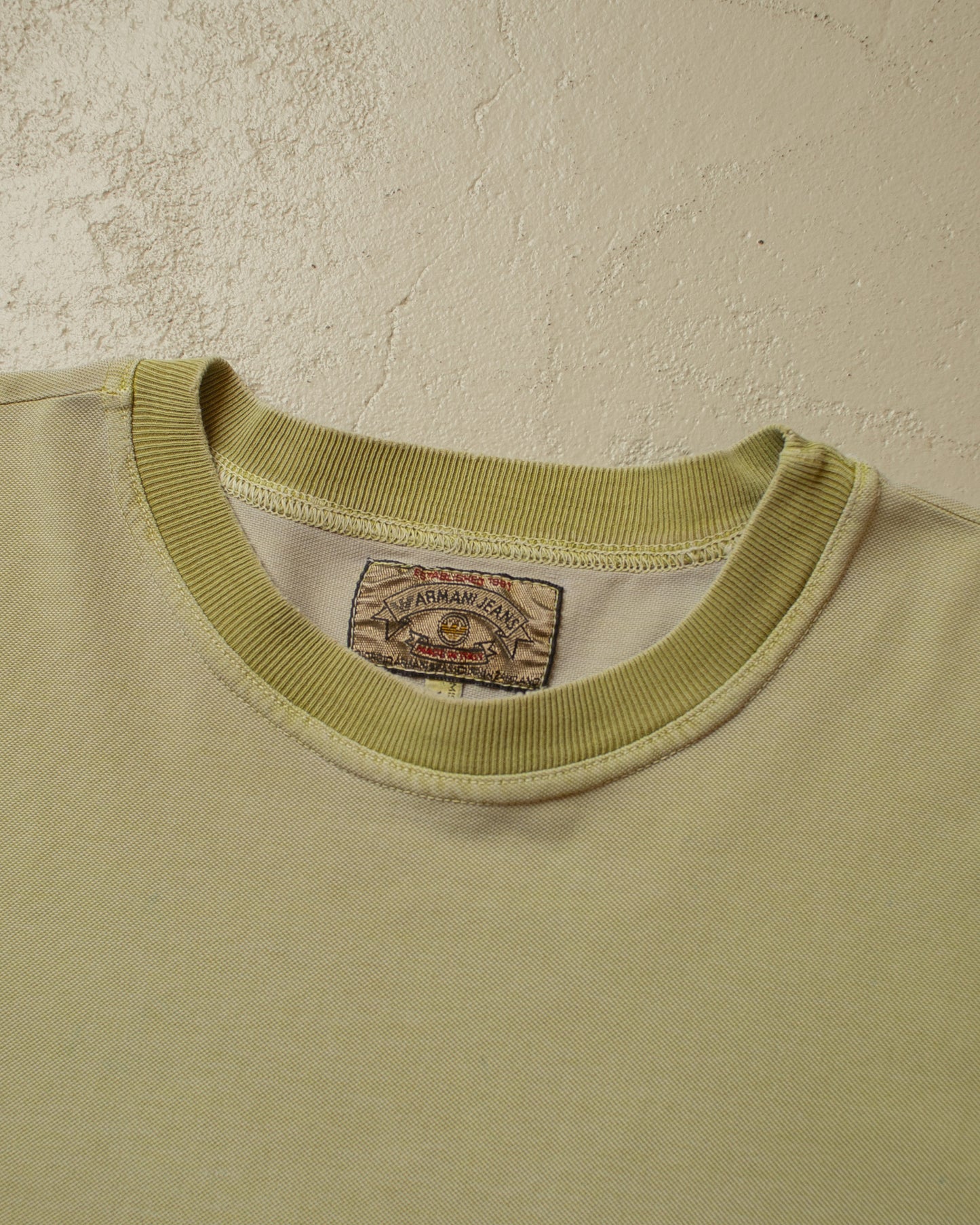 1990s Faded Armani Jeans T-shirt khaki - XL/XXL