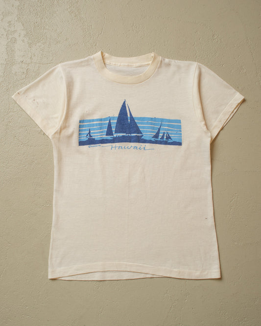 1980s Hawaii T-shirt white - XS