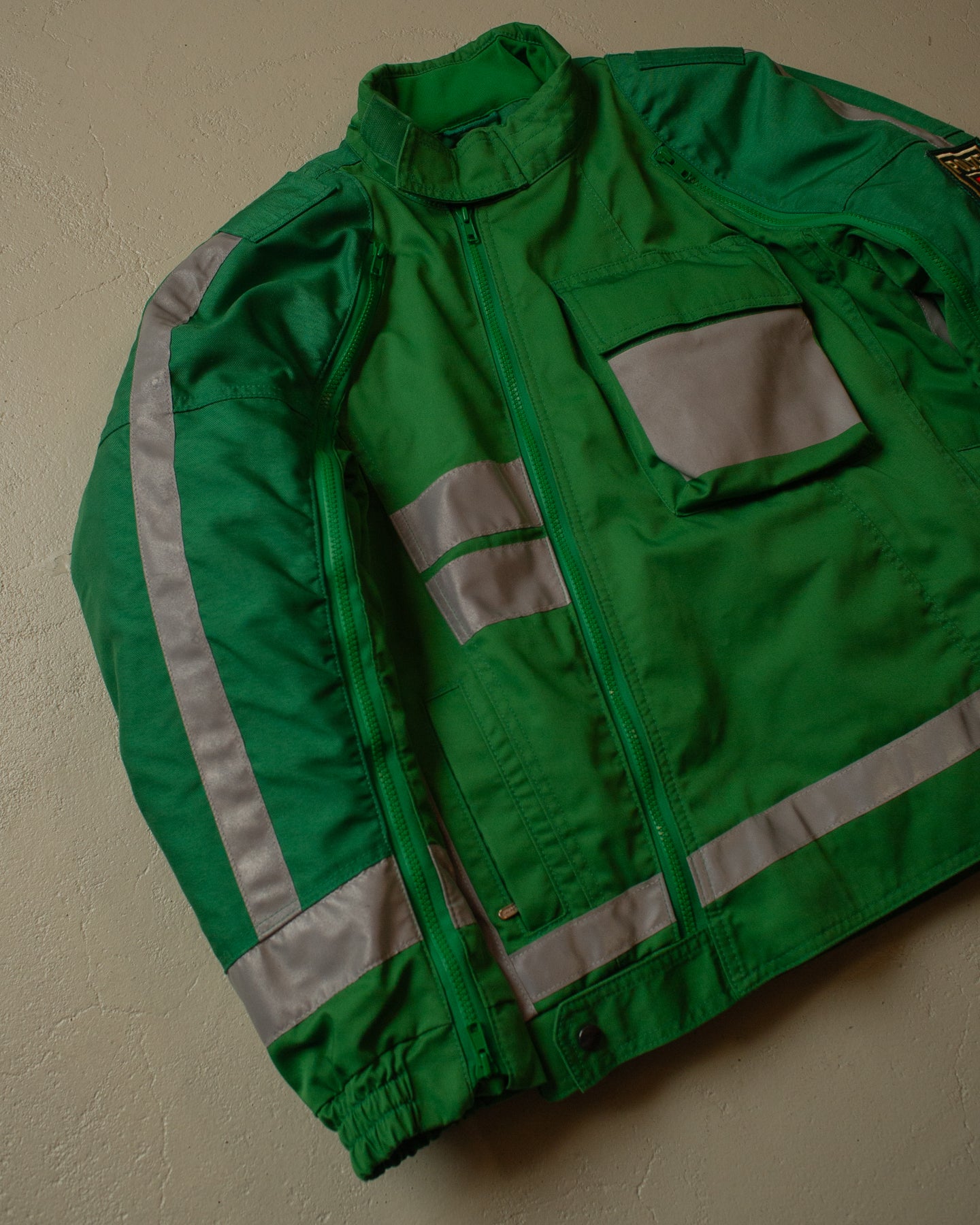 1995 Polizei Two Tone Biker Jacket green - M/L