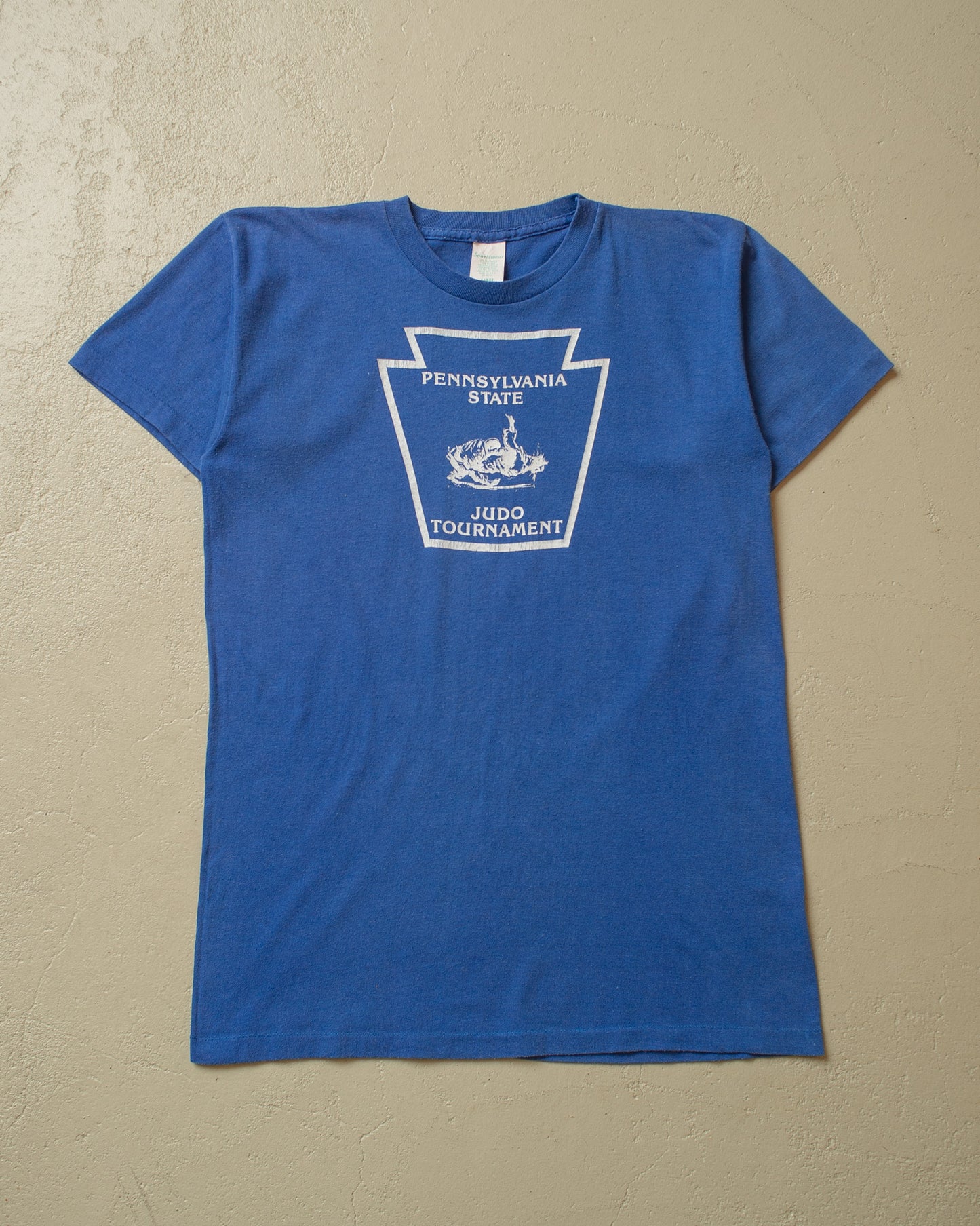 1980s Penn State Judo Tshirt blue - M