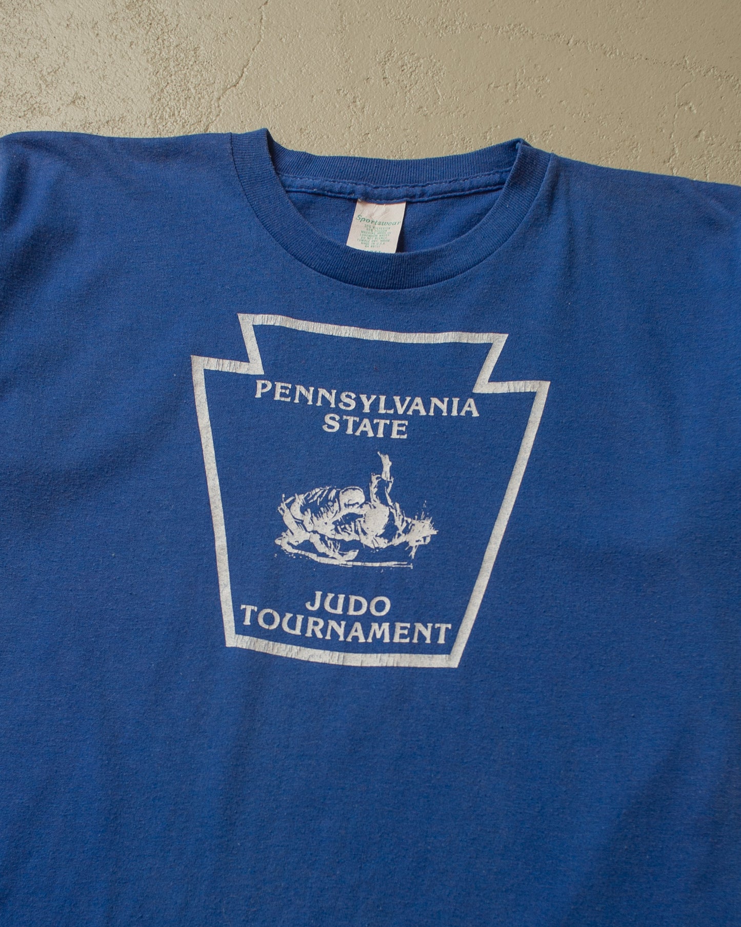 1980s Penn State Judo Tshirt blue - M