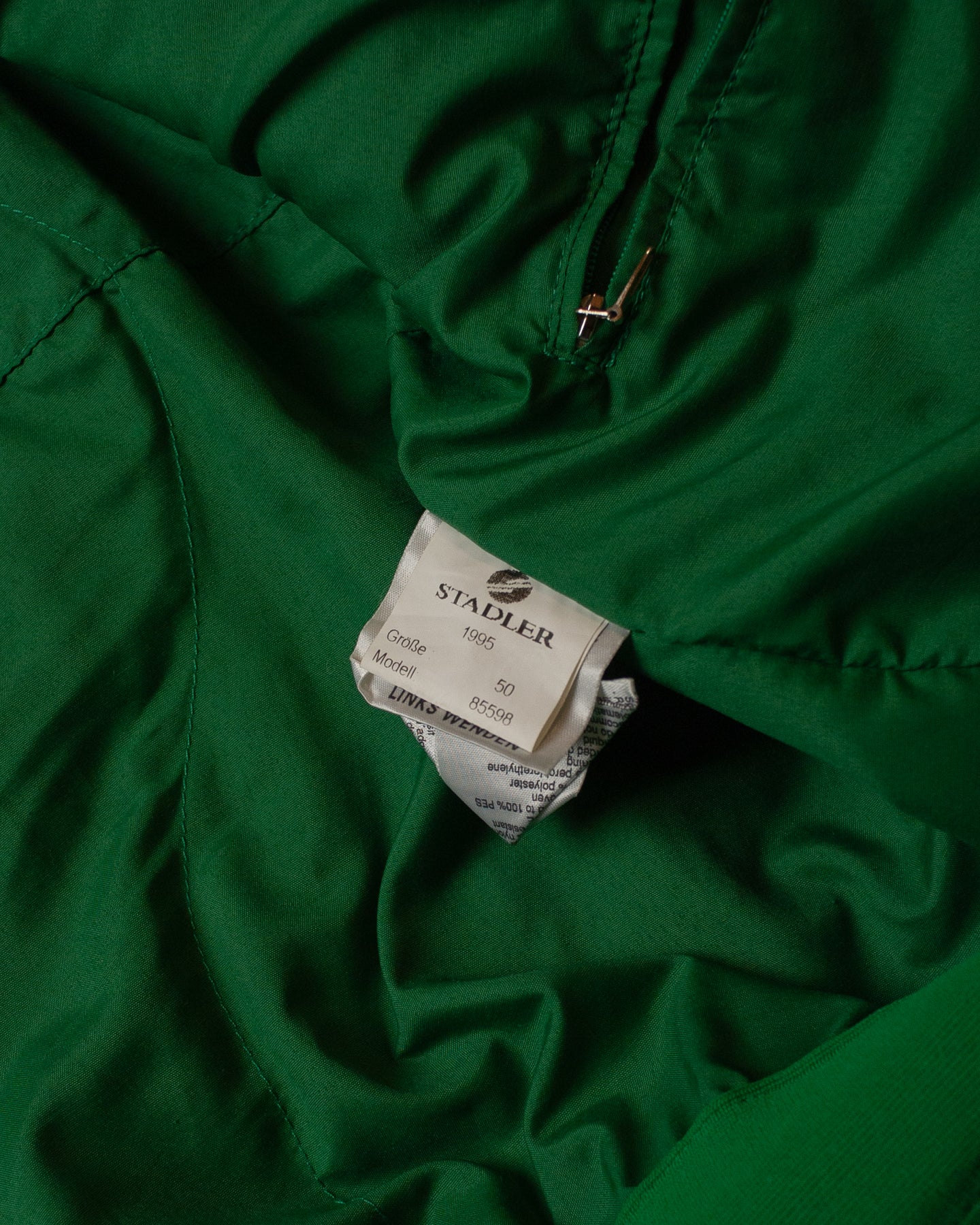 1995 Polizei Two Tone Biker Jacket green - M/L