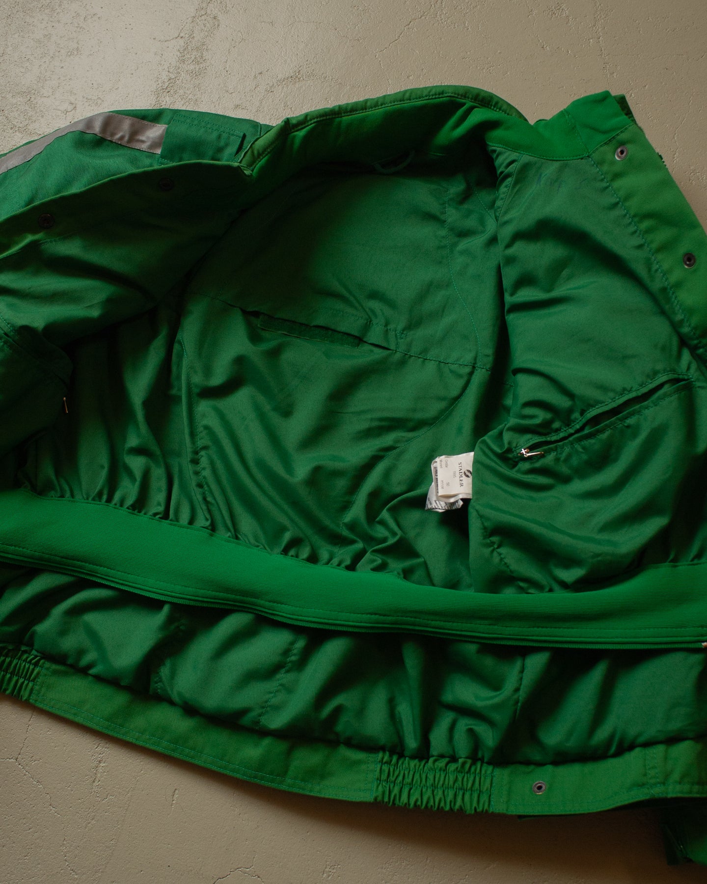 1995 Polizei Two Tone Biker Jacket green - M/L