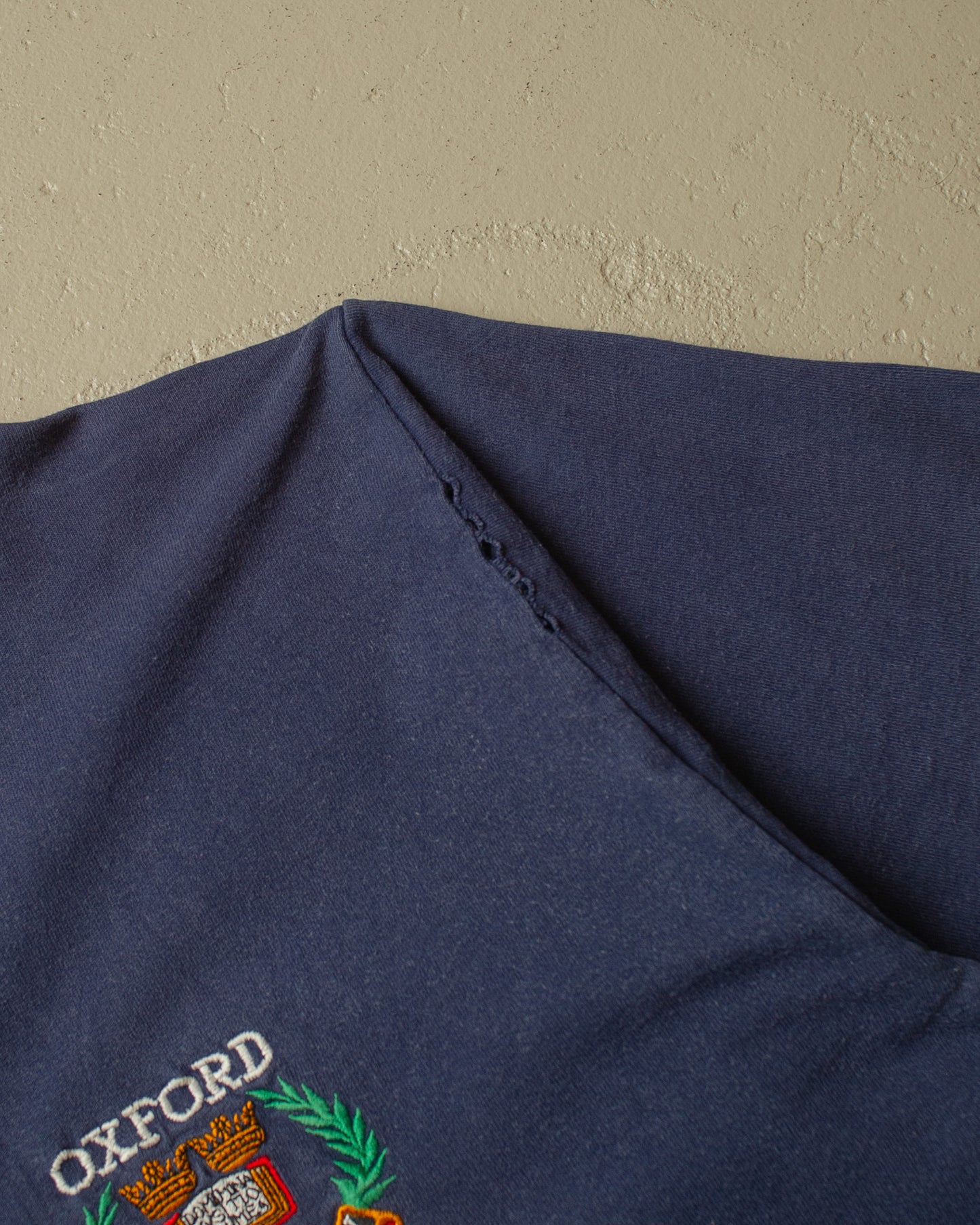 1990s Faded Oxford University T-shirt blue - XL/XXL