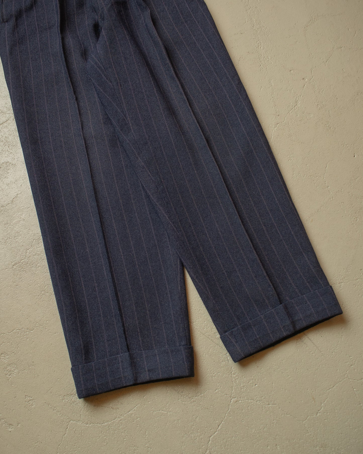 1930s/40s Womens German Pinstriped Suit Pants navyblue - W28,5 L27,5