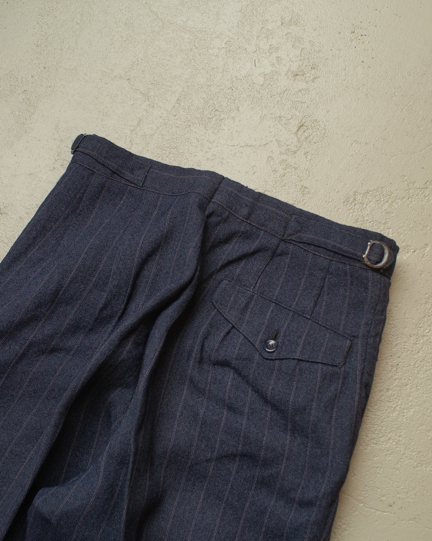 1930s/40s Womens German Pinstriped Suit Pants navyblue - W28,5 L27,5