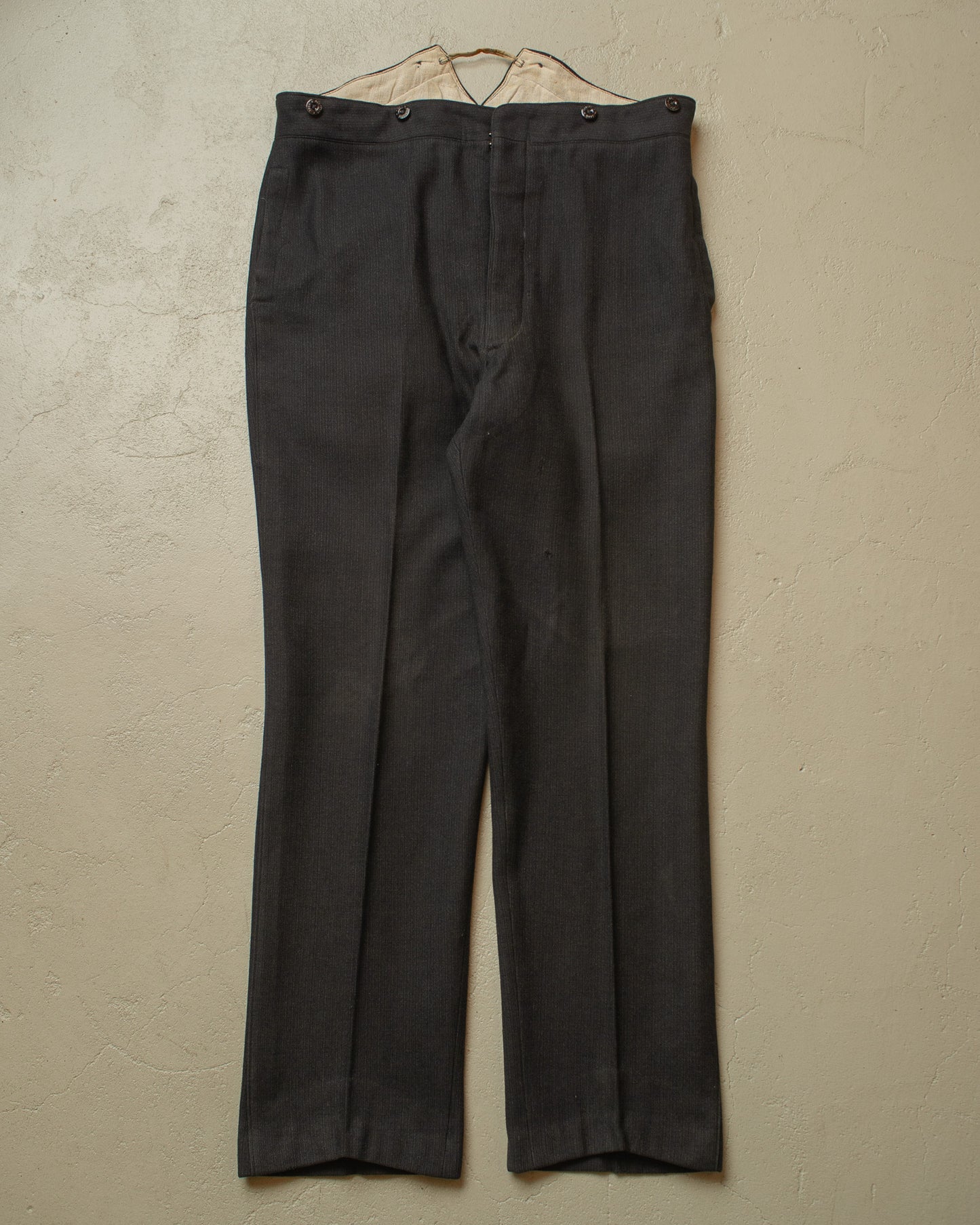 1920s German Wool Suit Pants black - W36 L30,5