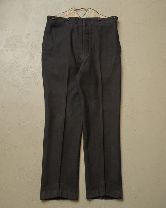 1920s German Wool Suit Pants black - W36 L30,5