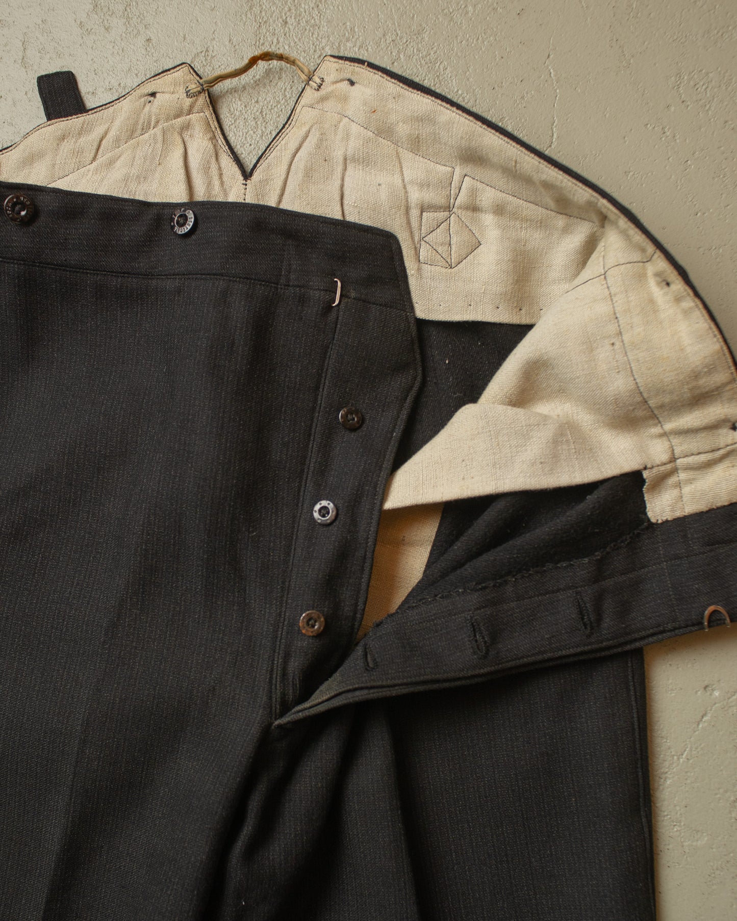 1920s German Wool Suit Pants black - W36 L30,5