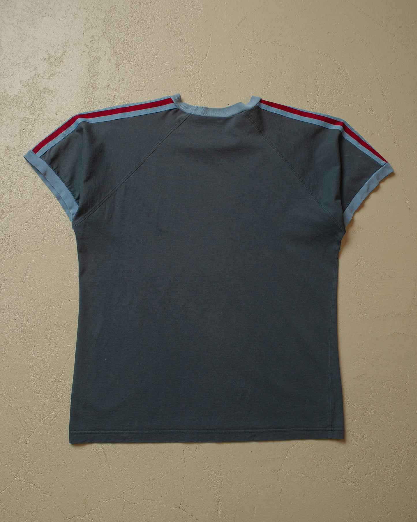 1999 Faded Adidas Ringer T-shirt blue - L