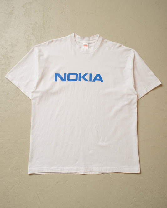 2000s Nokia Spellout T-shirt white - XL
