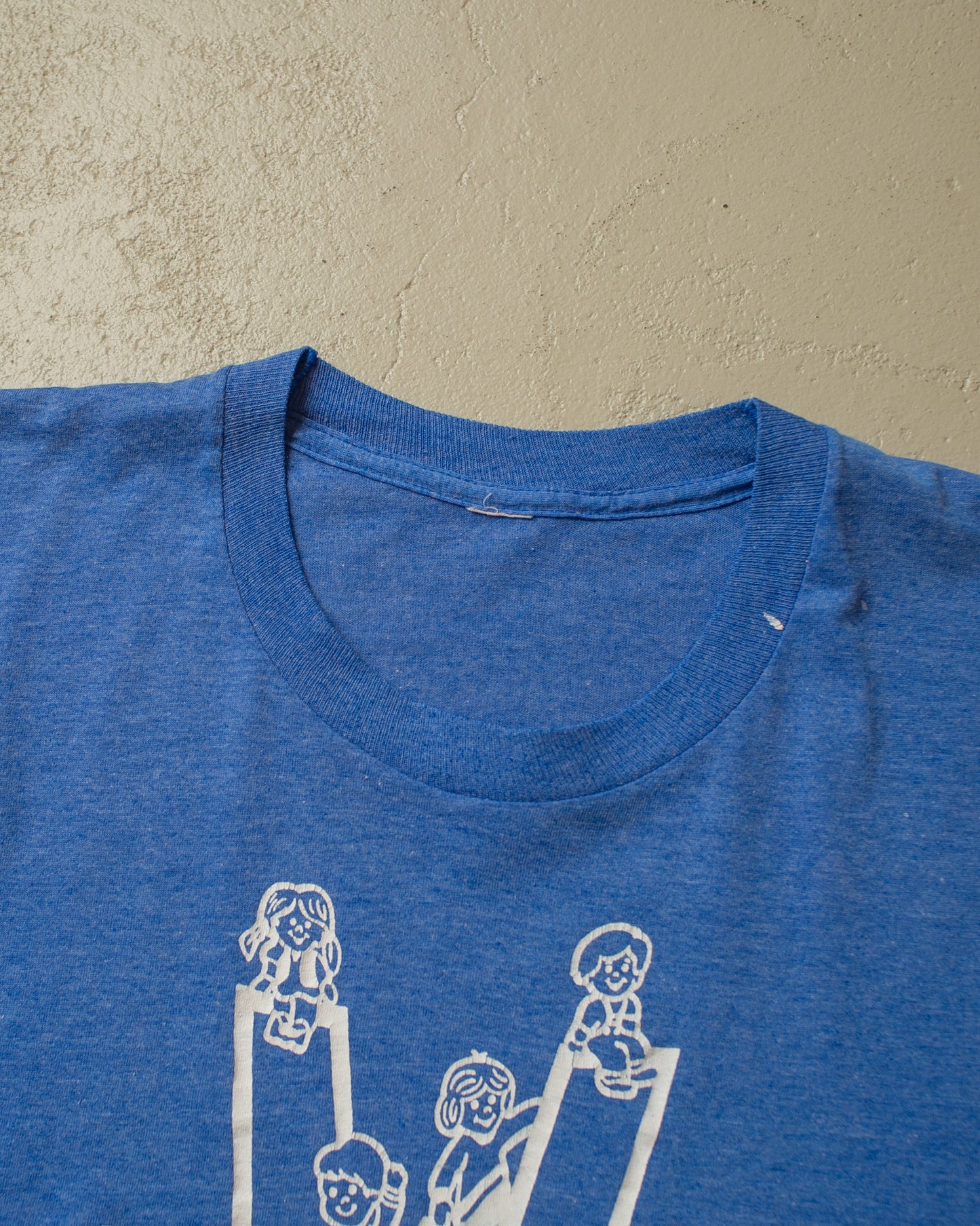 1980s Painter Wonderful World of Kids T-shirt blue - L