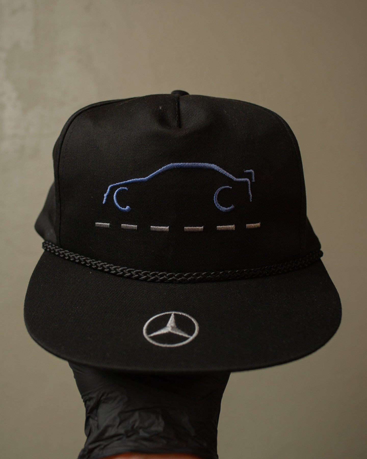 90s Mercedes Benz Strapback black