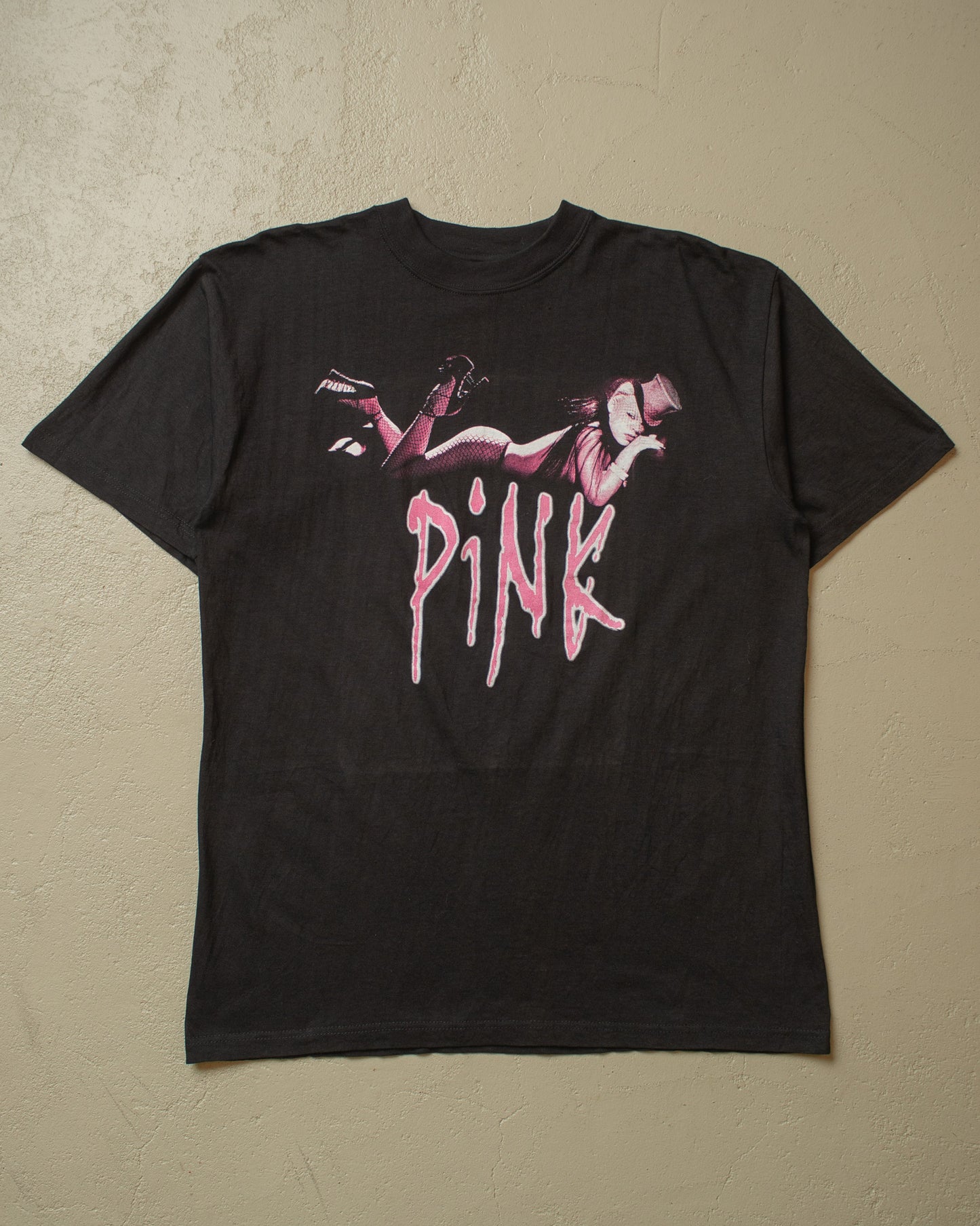 2000s Pink Bootleg T-shirt black - XL
