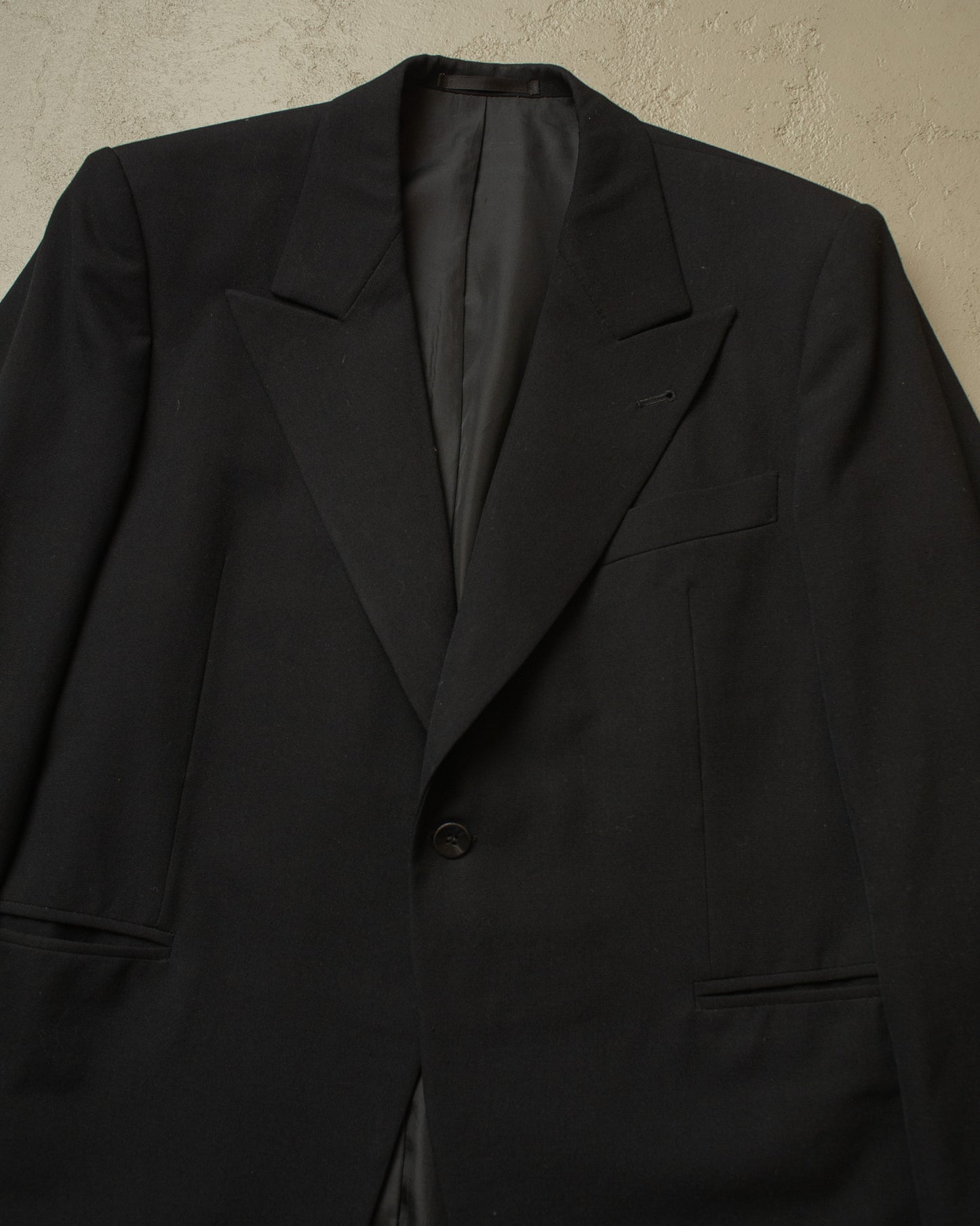 1940s German Peak Lapel Suit Jacket black - L