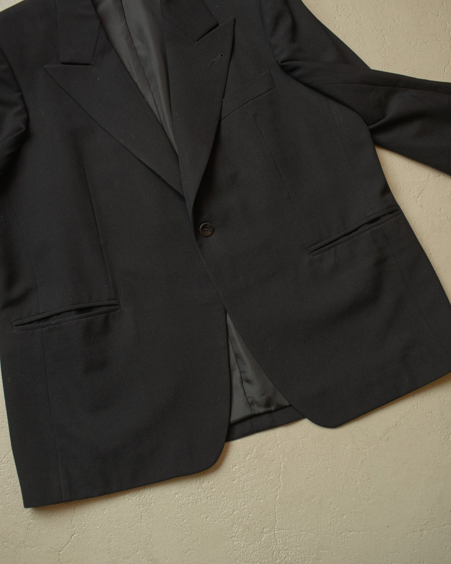 1940s German Peak Lapel Suit Jacket black - L