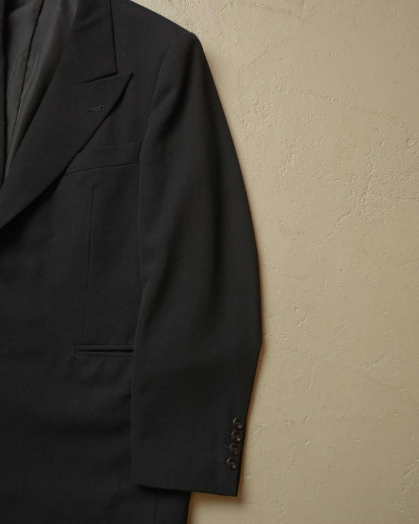 1940s German Peak Lapel Suit Jacket black - L