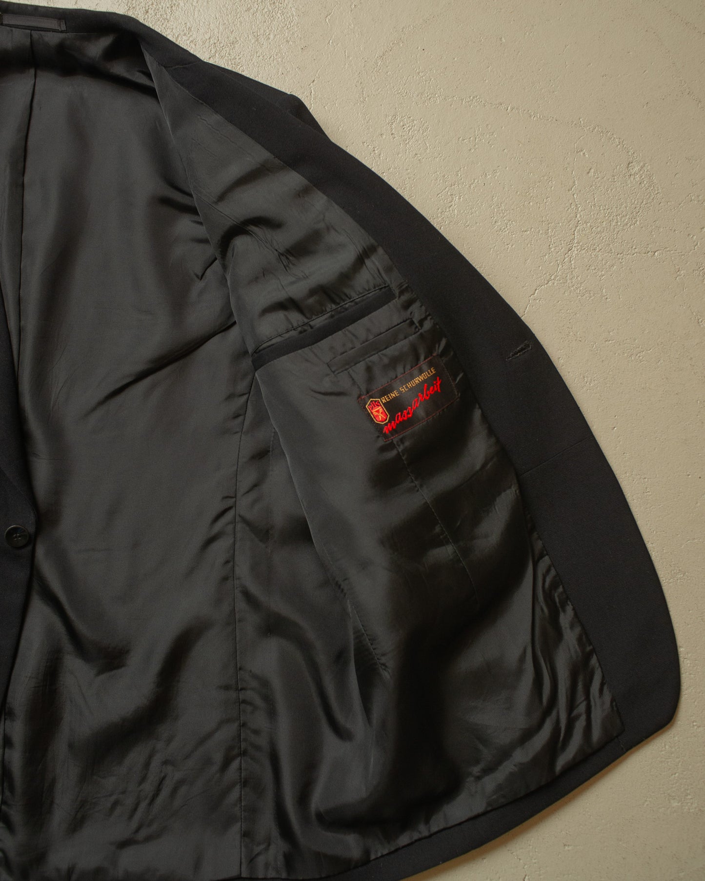 1940s German Peak Lapel Suit Jacket black - L