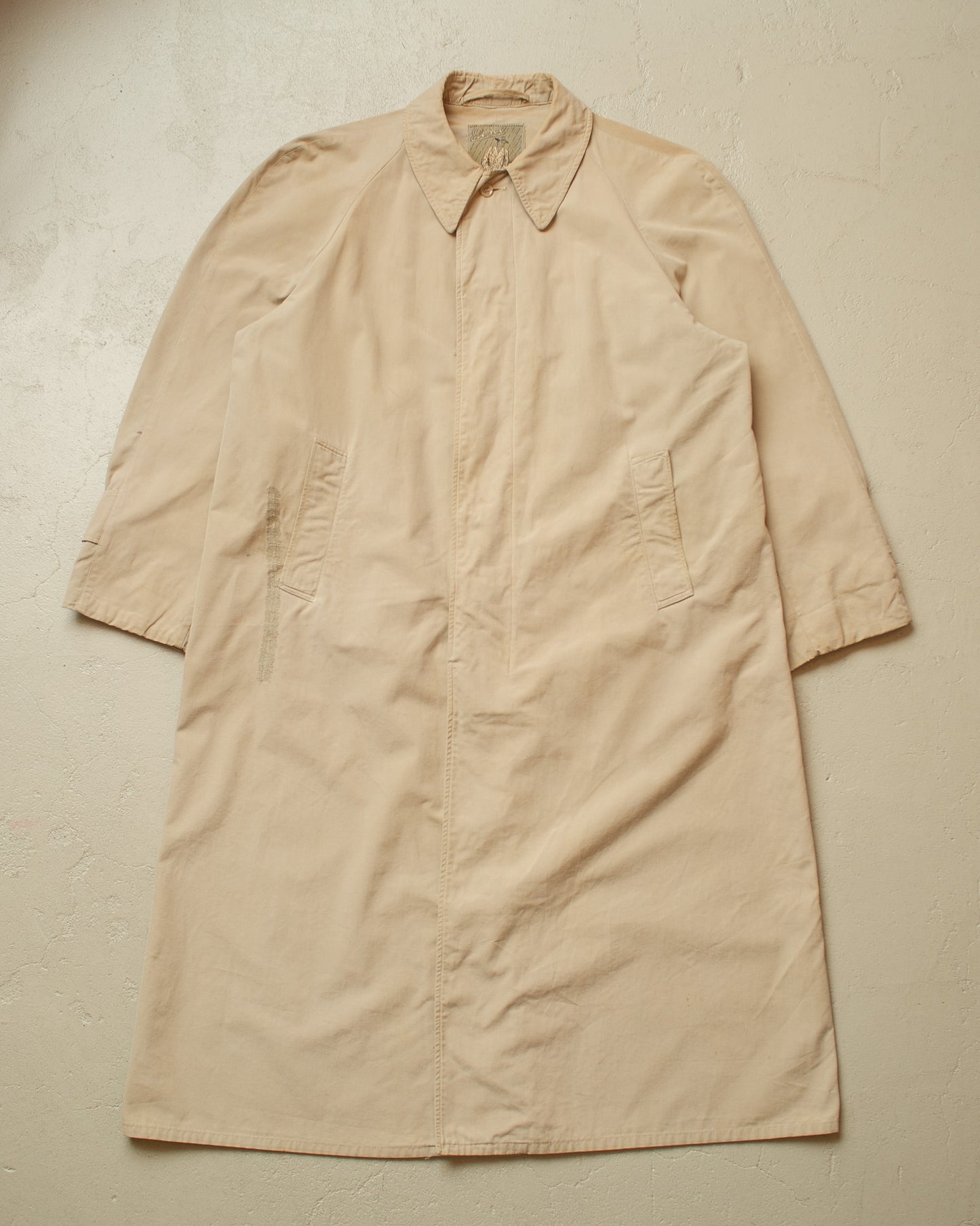 1940s German Elesco Raglan Trenchcoat beige - L