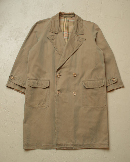 1940s German Raglan Trenchcoat green/khaki - L