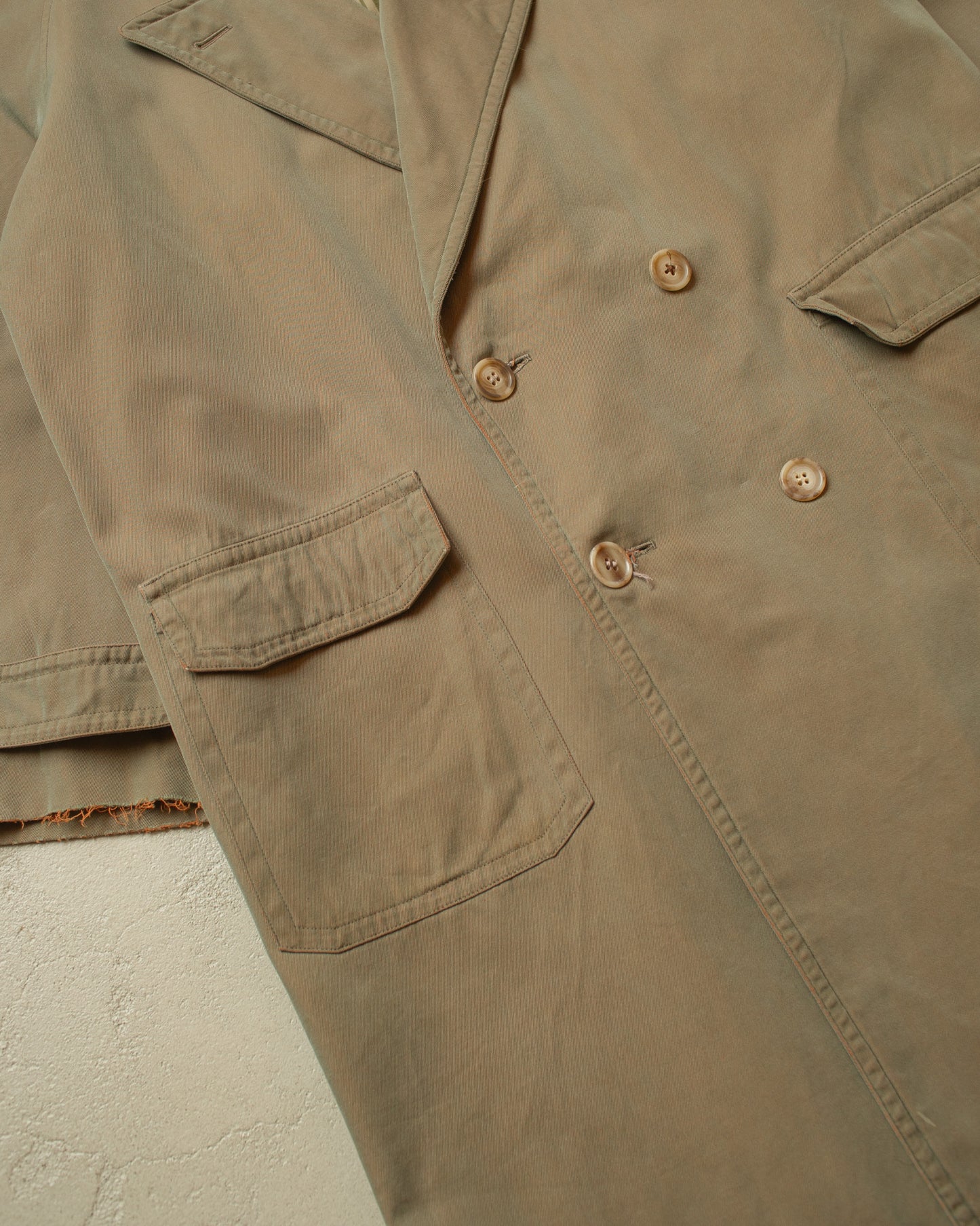 1940s German Raglan Trenchcoat green/khaki - L