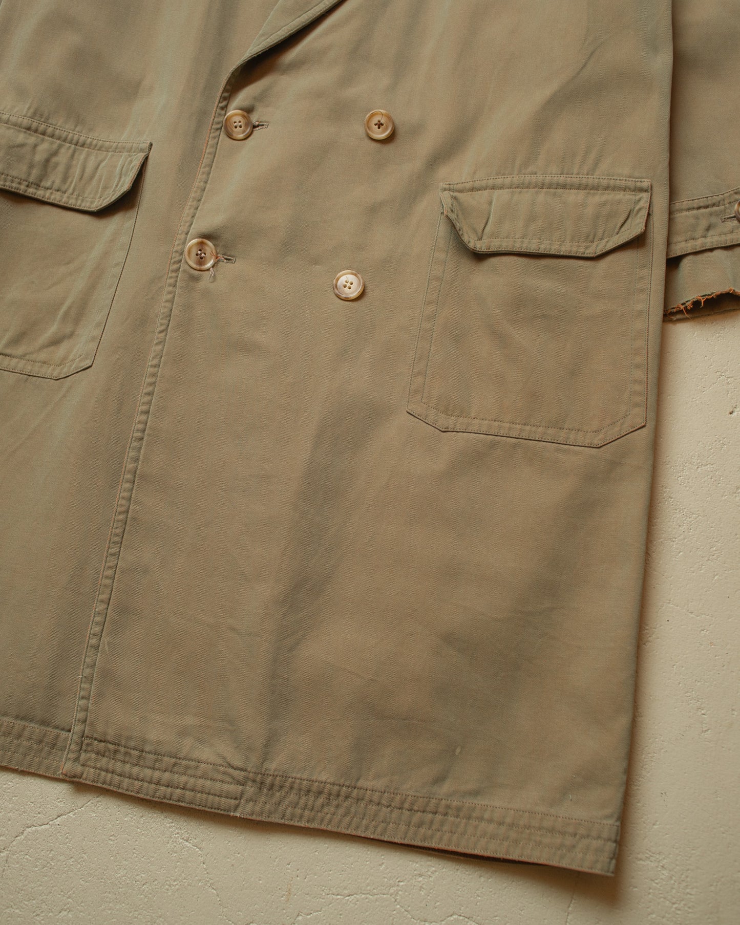 1940s German Raglan Trenchcoat green/khaki - L