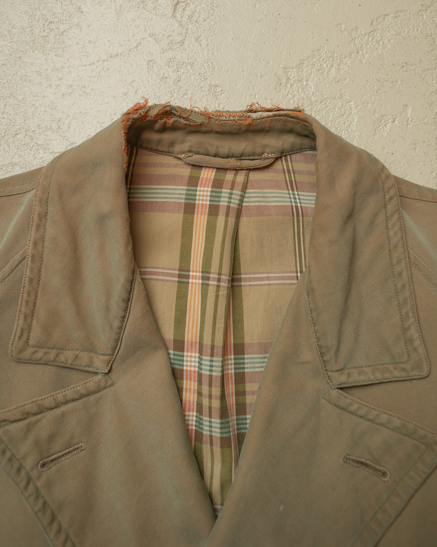 1940s German Raglan Trenchcoat green/khaki - L