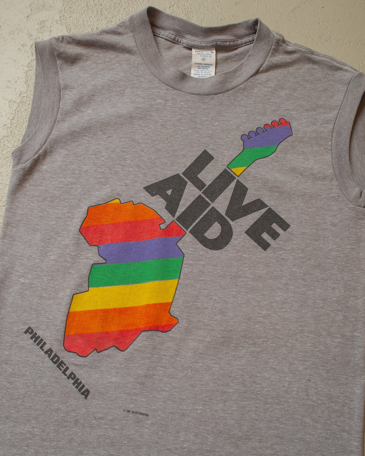 1985 Live Aid "Feed the World" Shirt grey - M